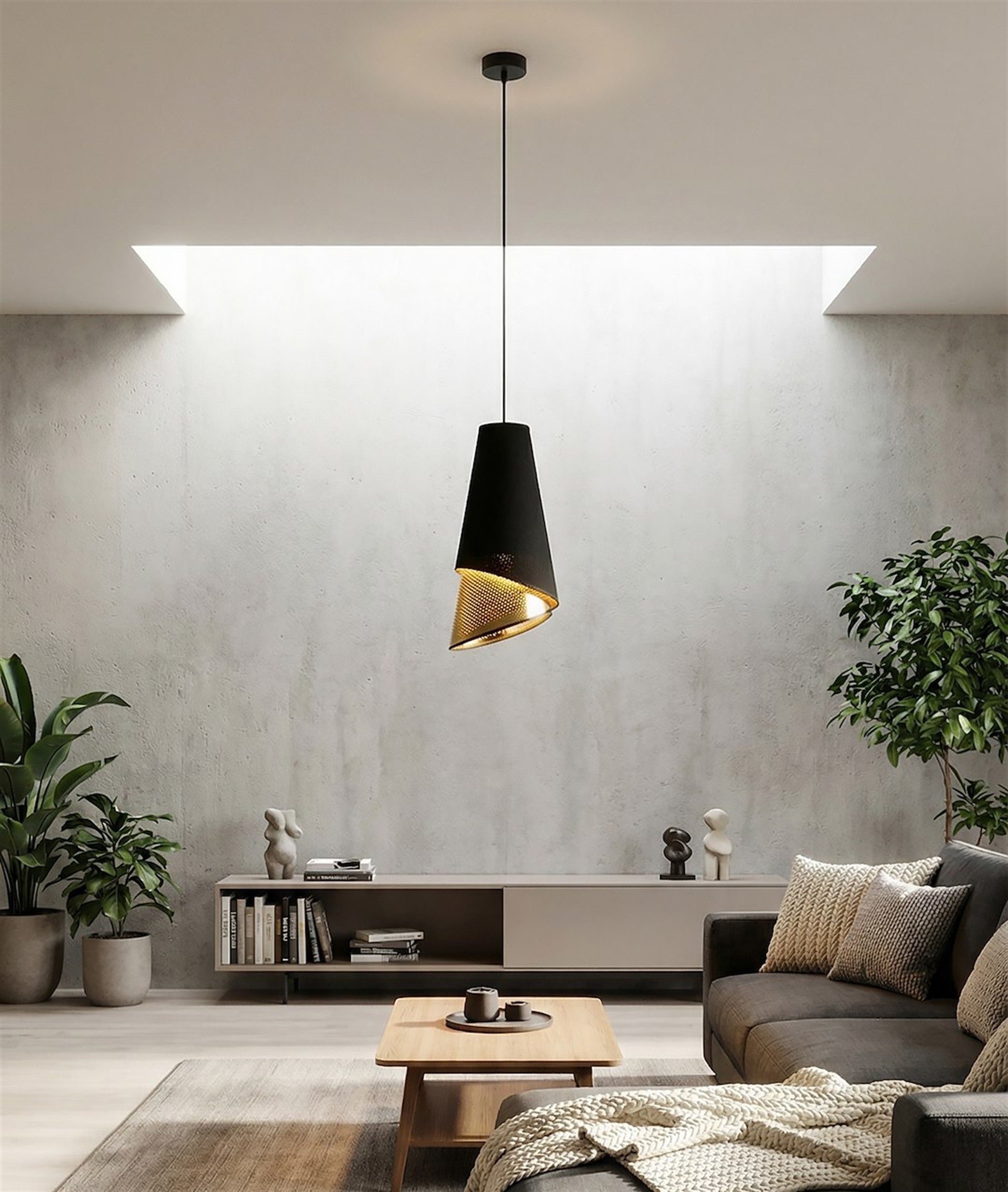 Lampa wisząca Moda x1 czerń/złoto