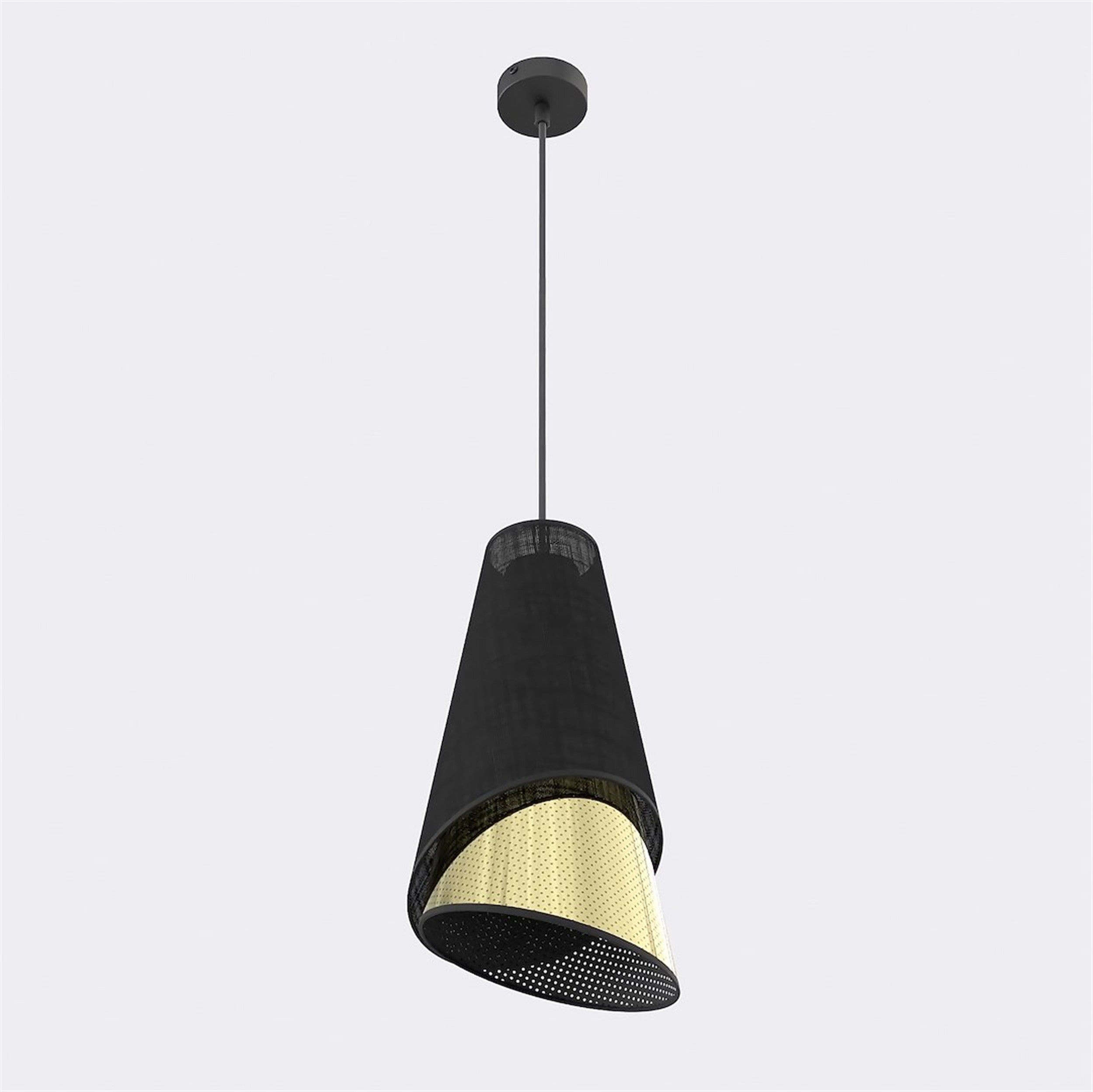 Lampa wisząca Moda x1 czerń/złoto