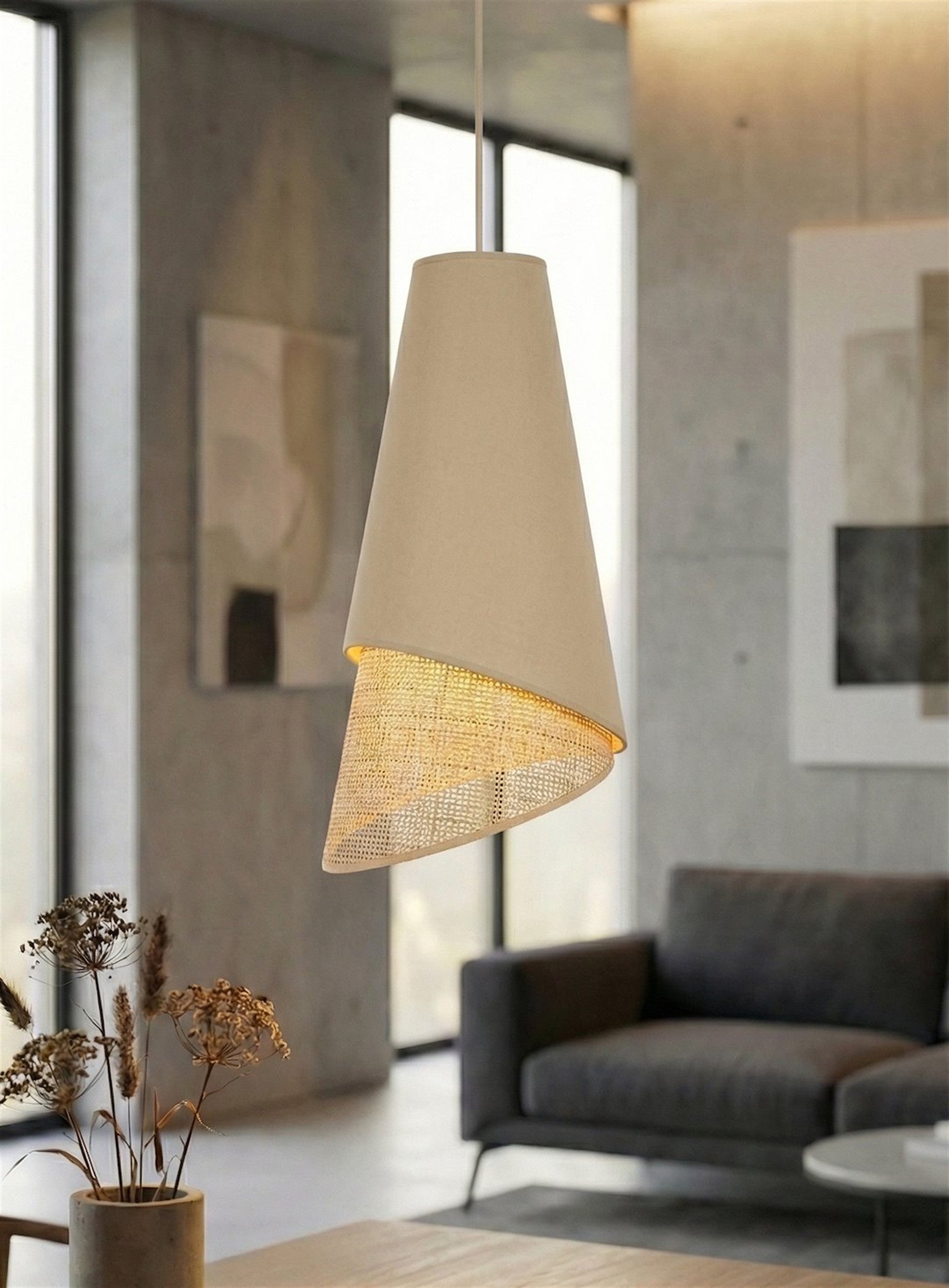 Lampa wisząca Moda x1 rattan