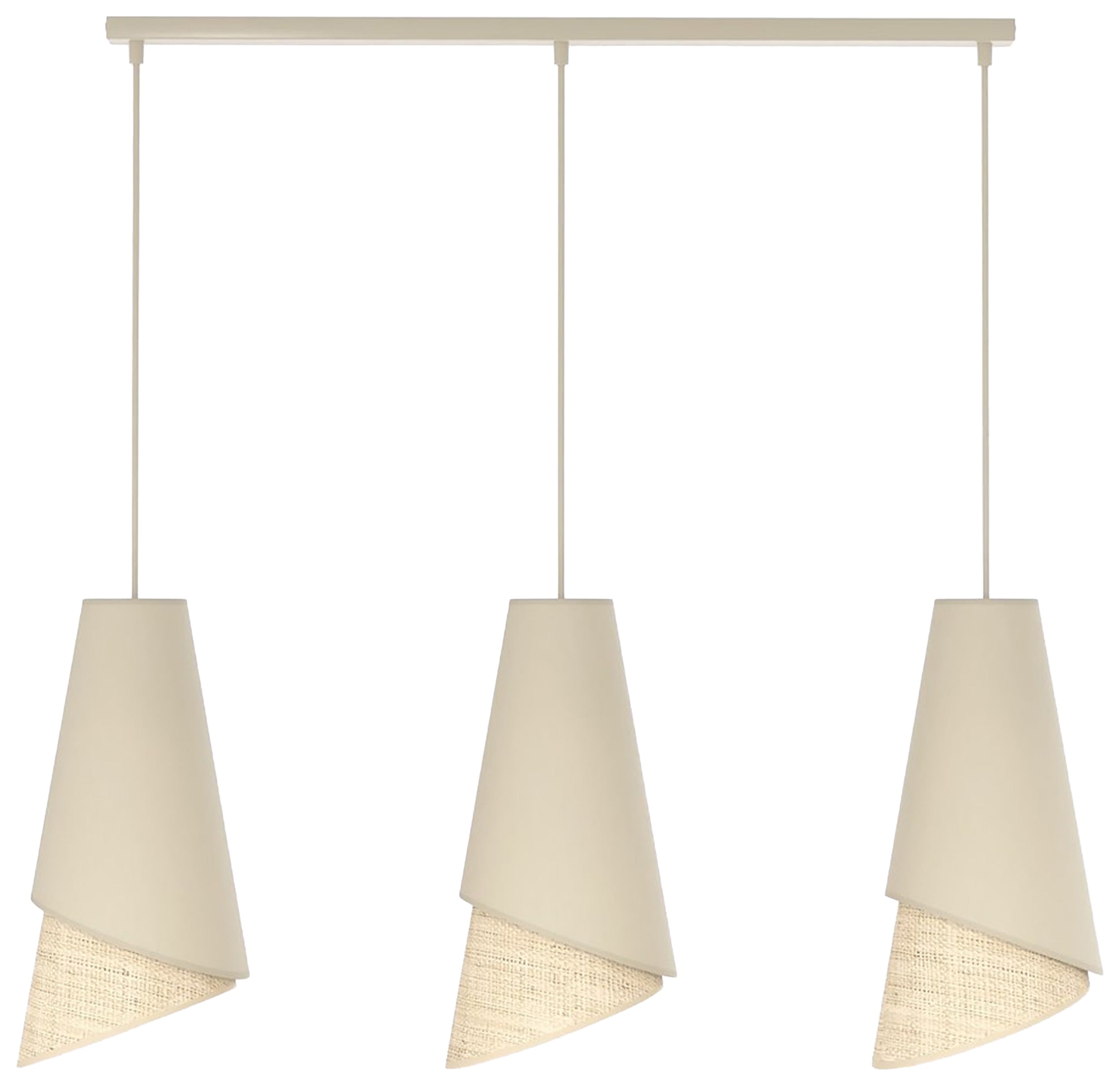 Lampa wisząca Moda x3 rattan