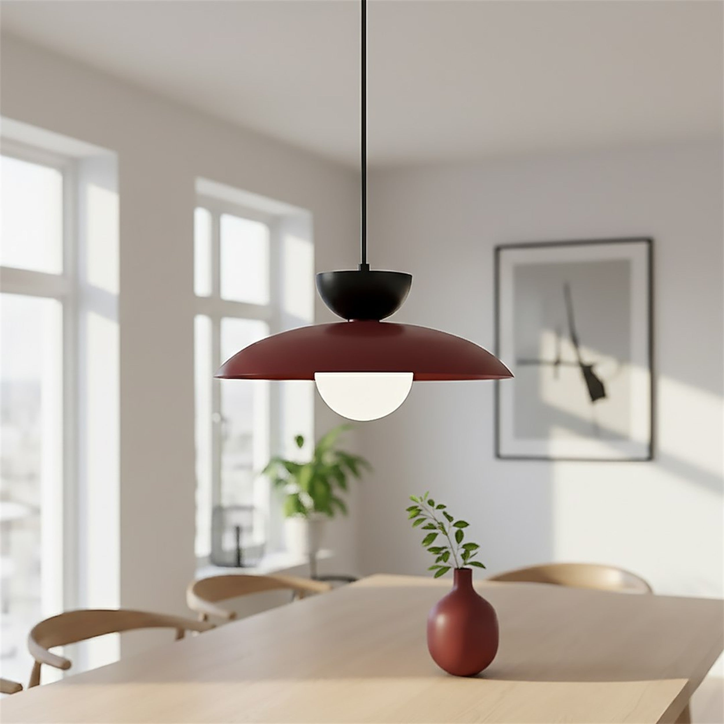 Lampa wisząca Mulan burgundowa