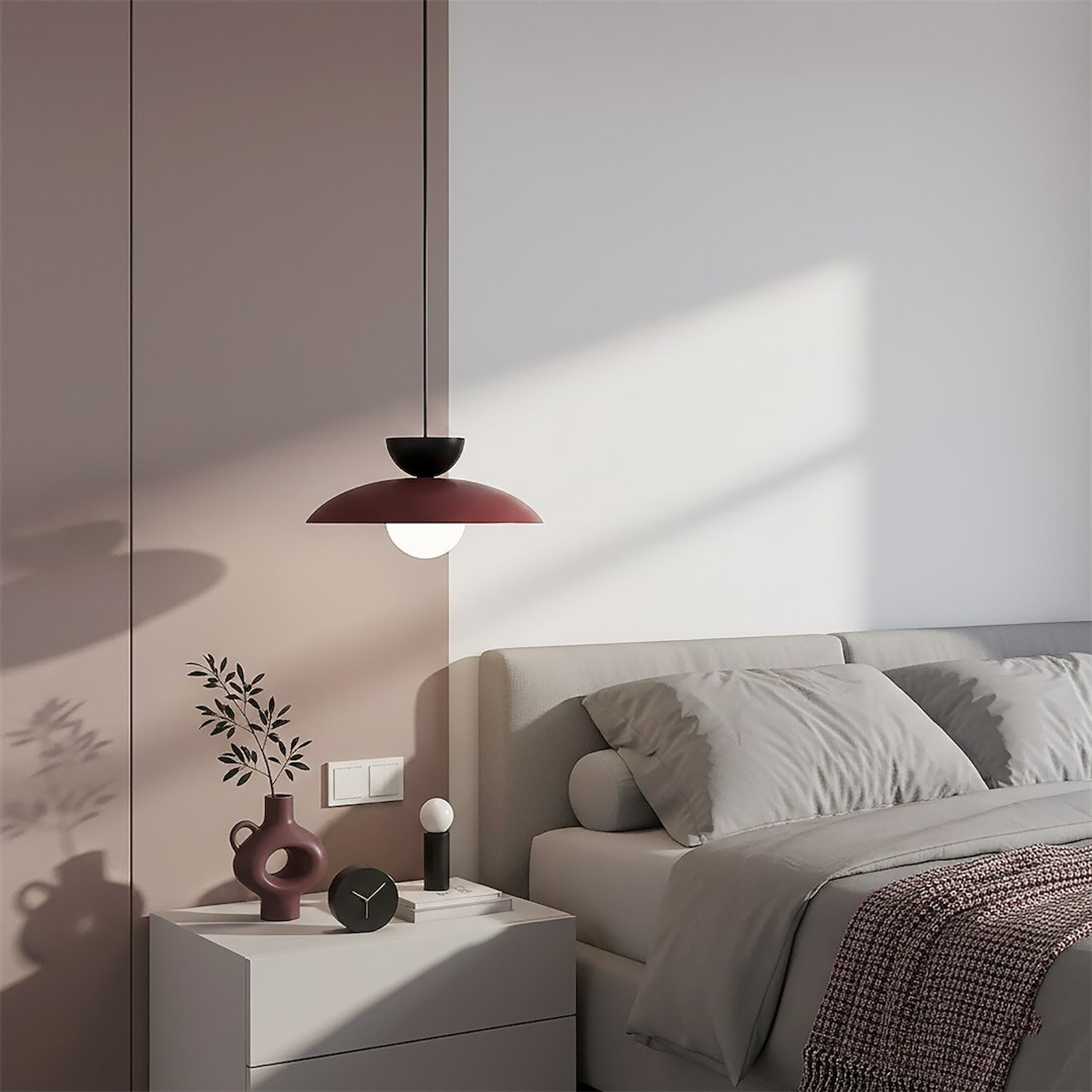 Lampa wisząca Mulan burgundowa
