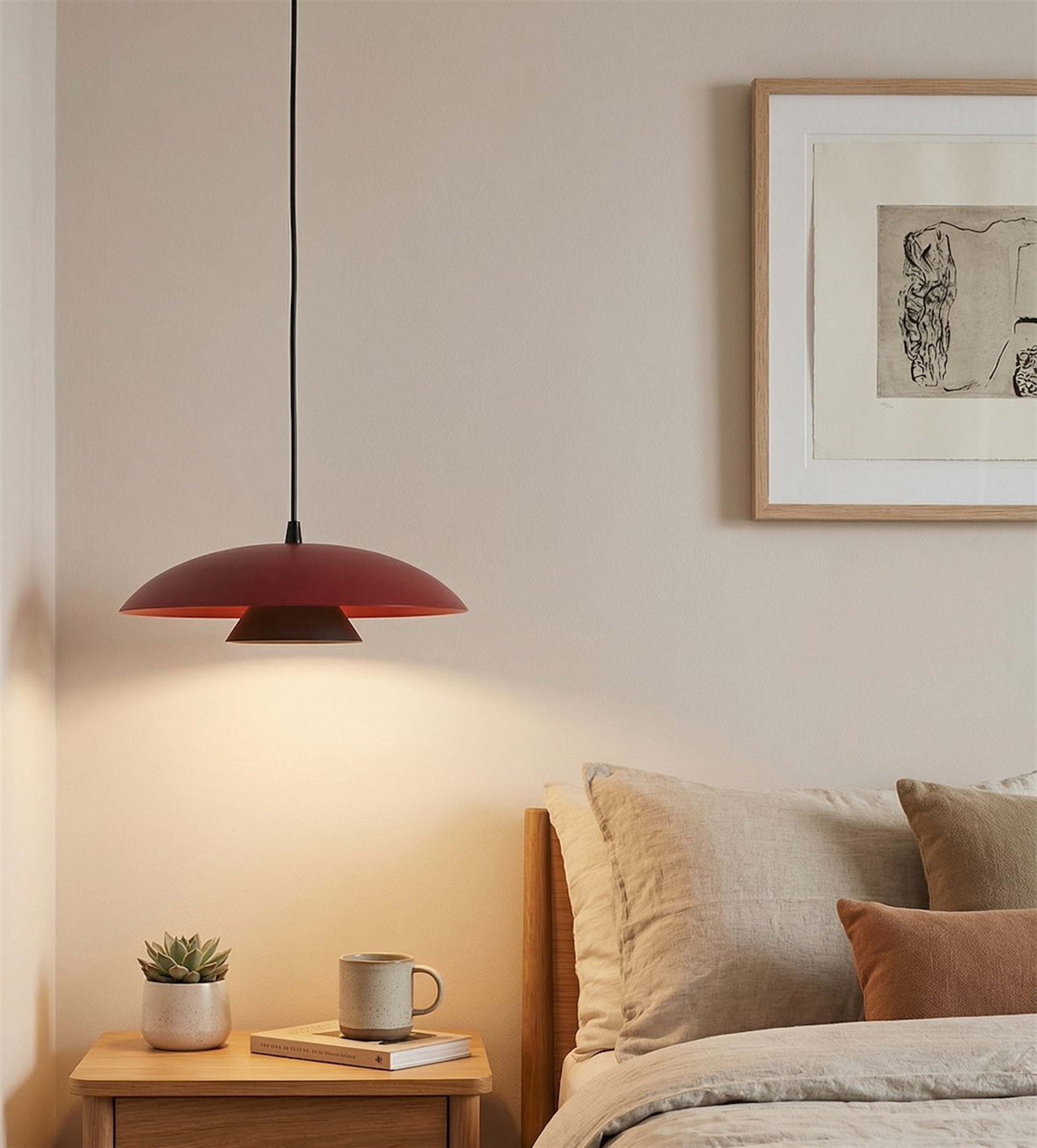 Lampa wisząca Babel burgundowa