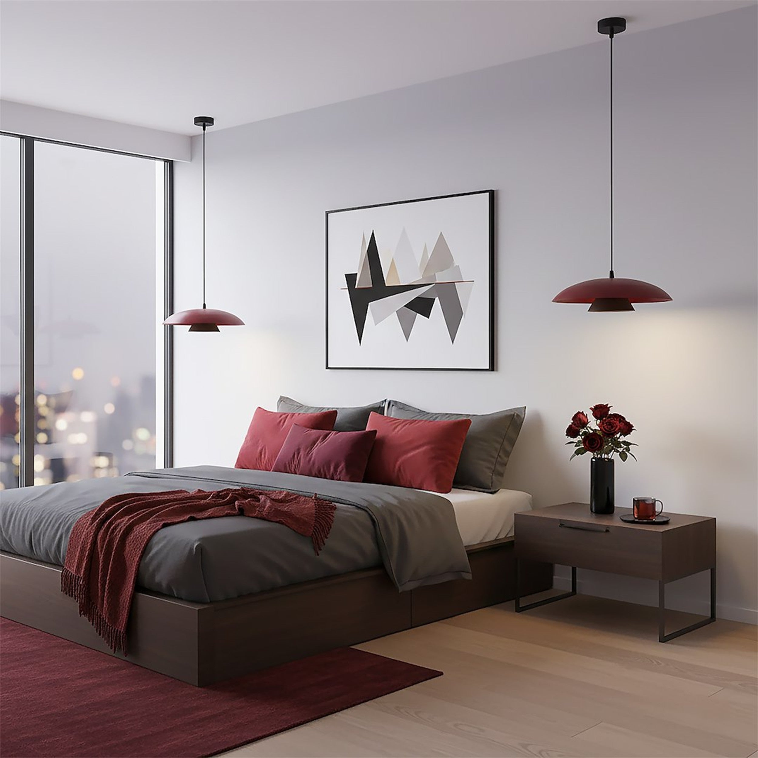 Lampa wisząca Babel burgundowa