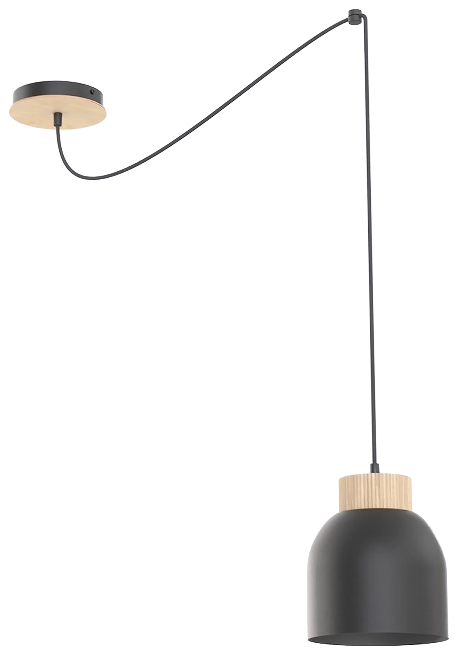 Lampa wisząca Kru x1 czarna