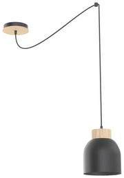 Lampa wisząca Kru x1 czarna