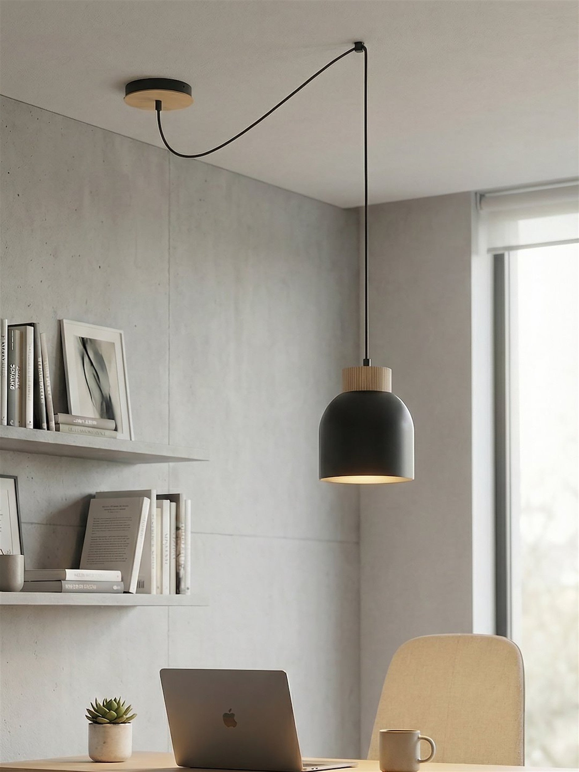 Lampa wisząca Kru x1 czarna