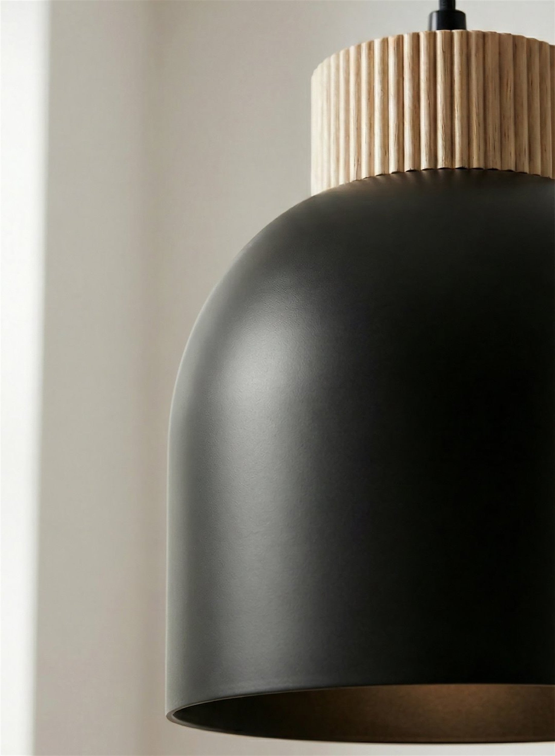 Lampa wisząca Kru x1 czarna