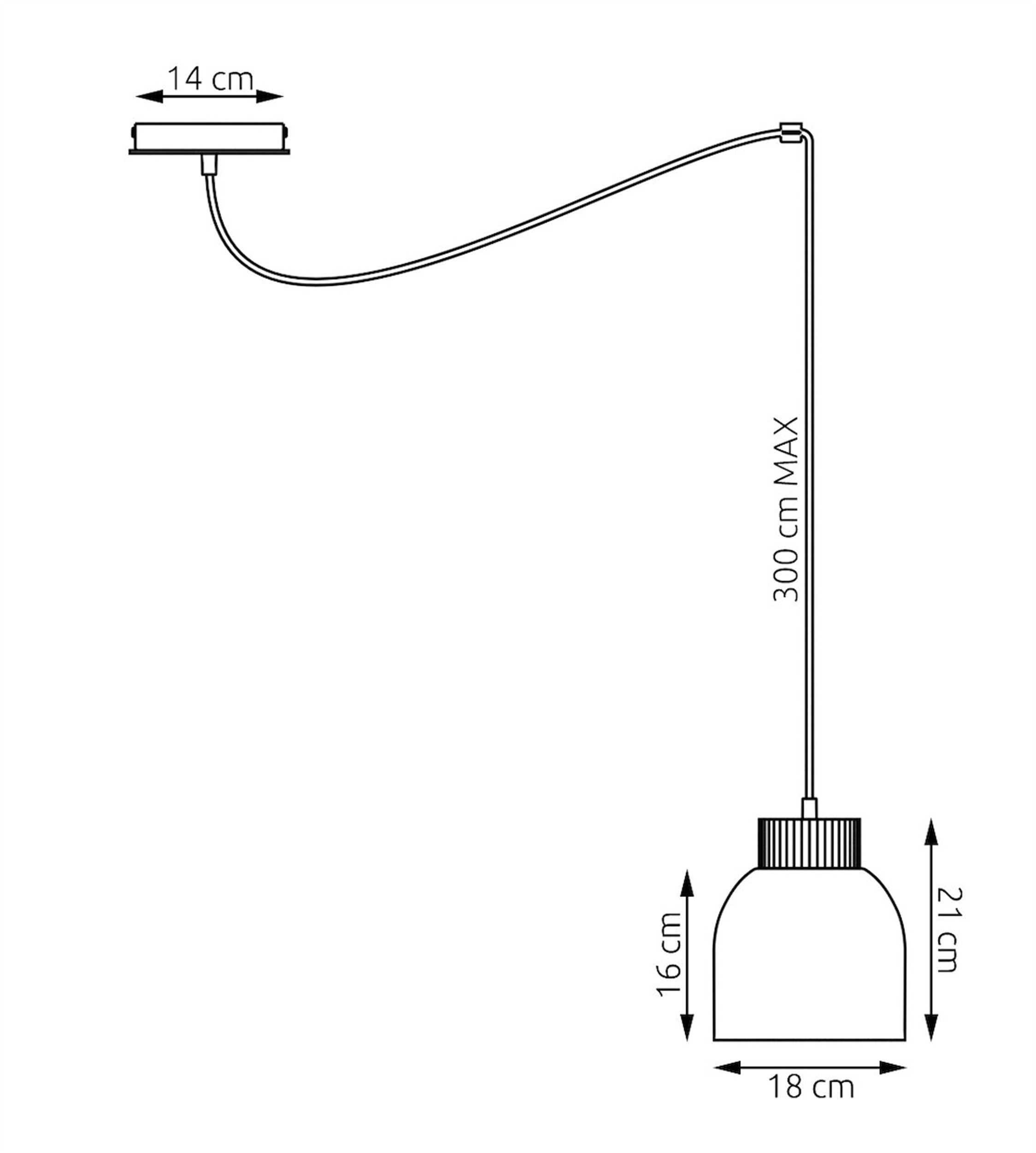 Lampa wisząca Kru x1 czarna