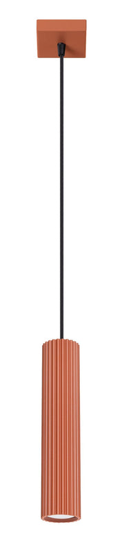 Lampa wisząca Karbon x1 ochra czerwona