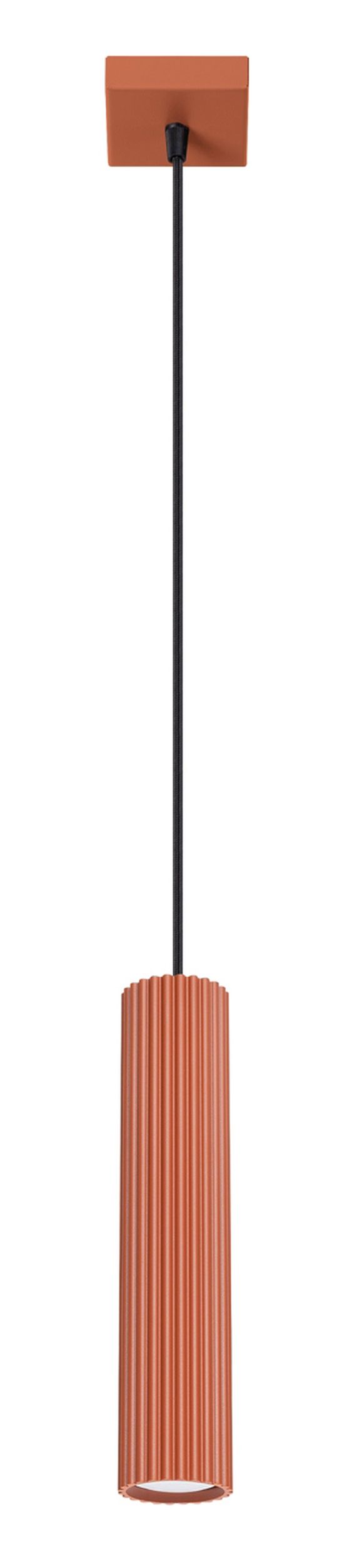 Lampa wisząca Karbon x1 ochra czerwona
