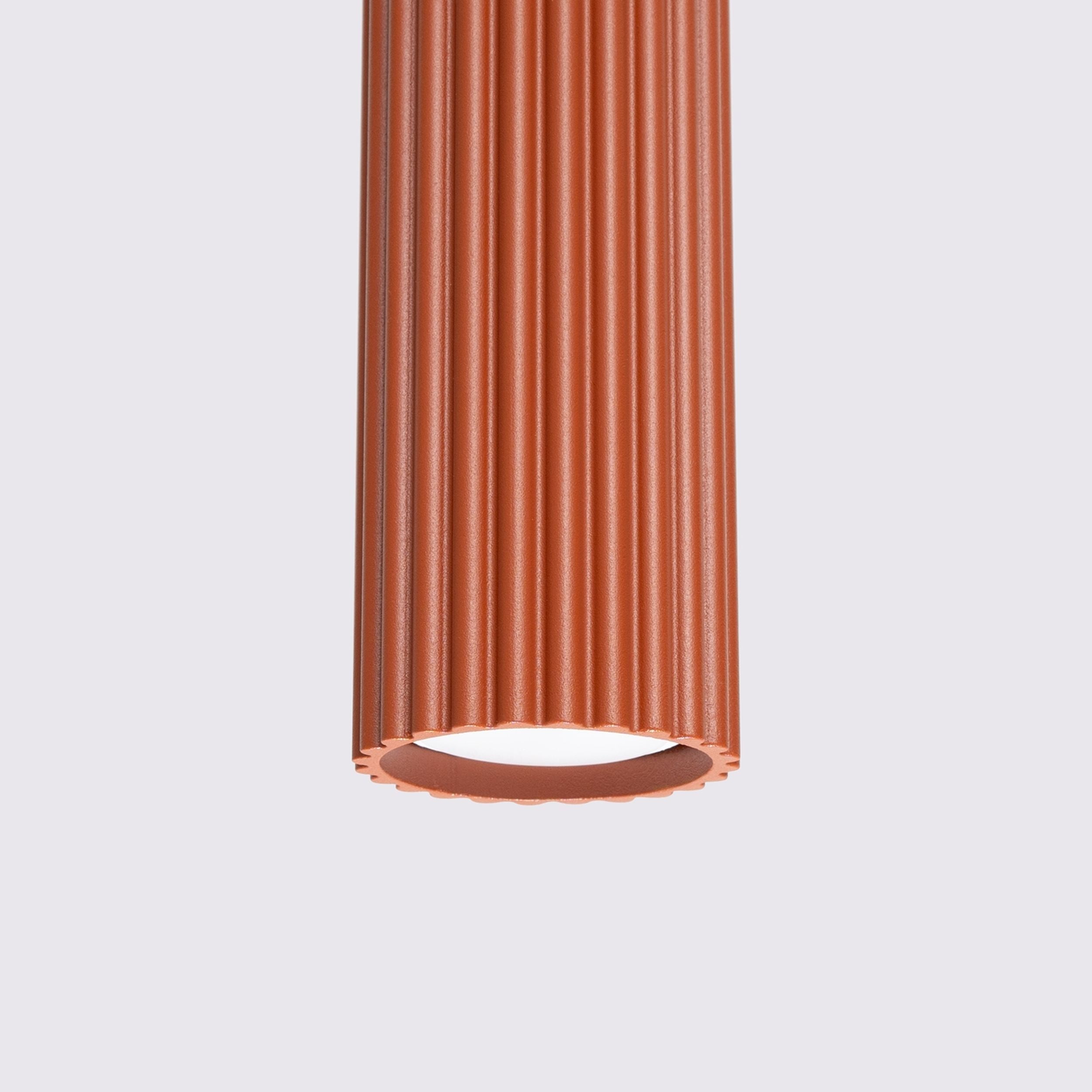 Lampa wisząca Karbon x1 ochra czerwona