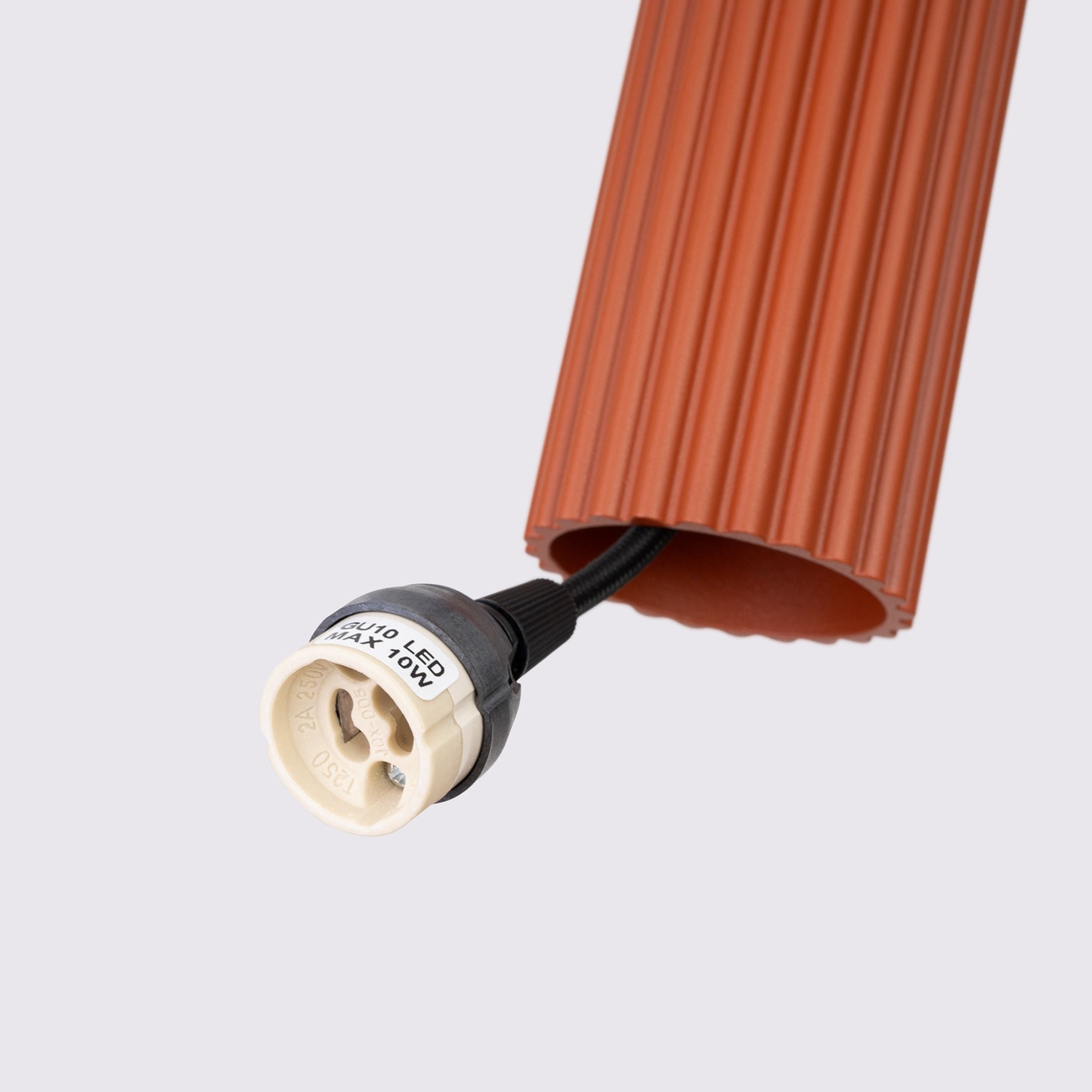 Lampa wisząca Karbon x1 ochra czerwona