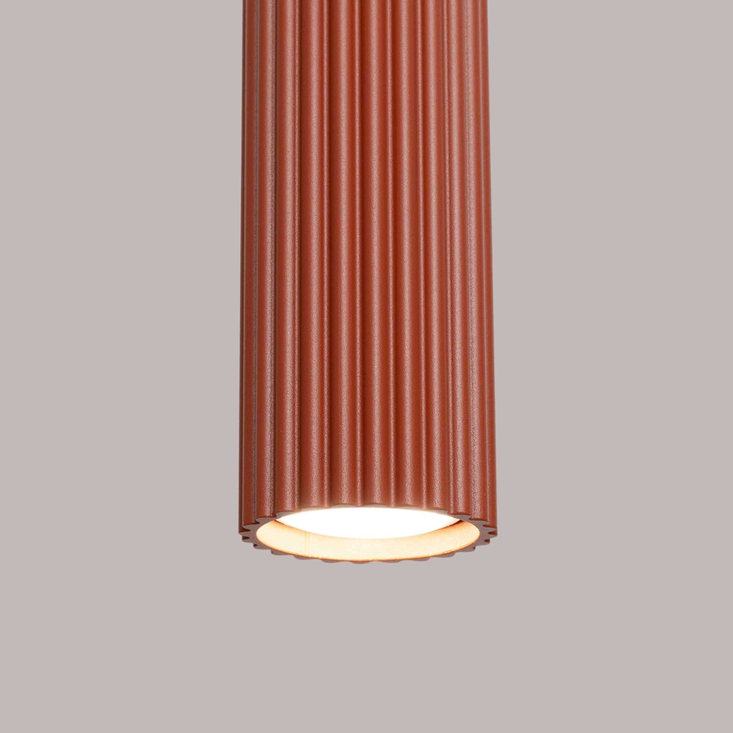 Lampa wisząca Karbon x1 ochra czerwona
