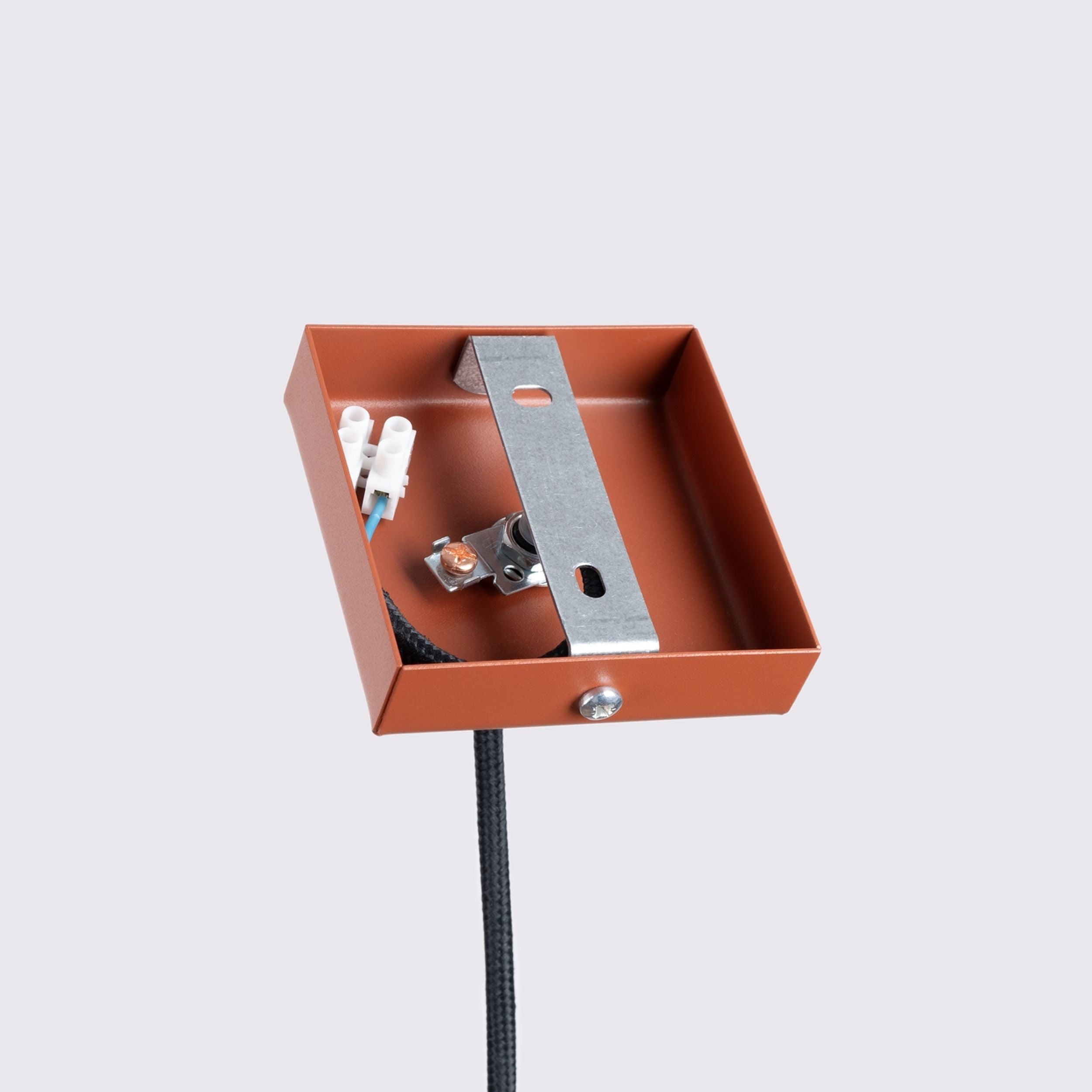 Lampa wisząca Karbon x1 ochra czerwona