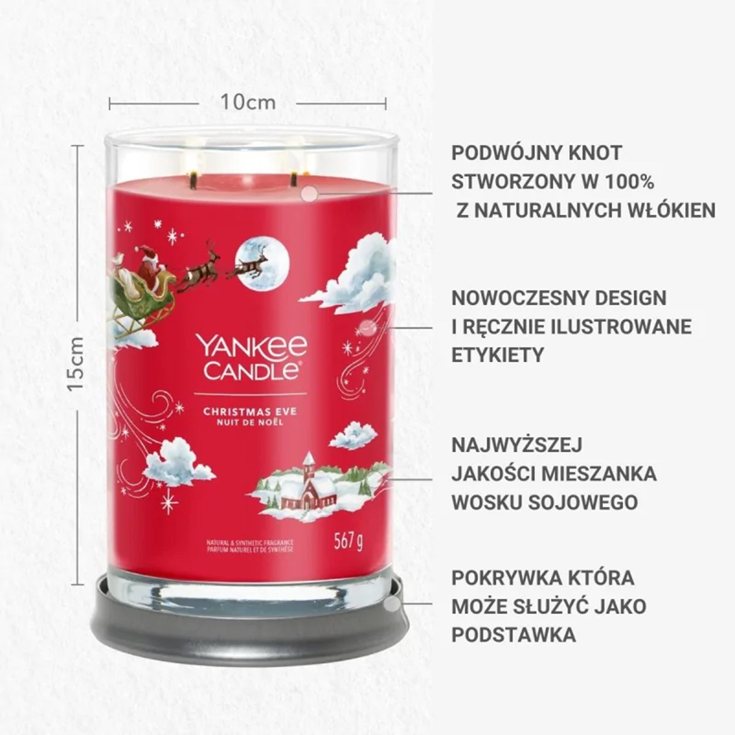 Świeca zapachowa Yankee Candle Christmas Eve 567 g