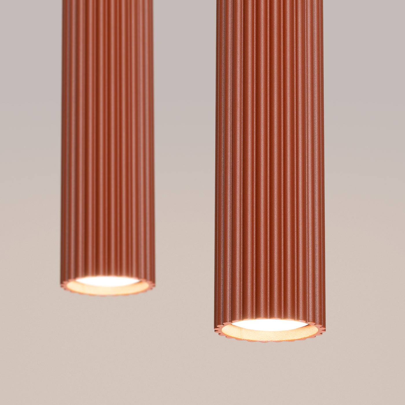 Lampa wisząca Karbon 2 ochra czerwona
