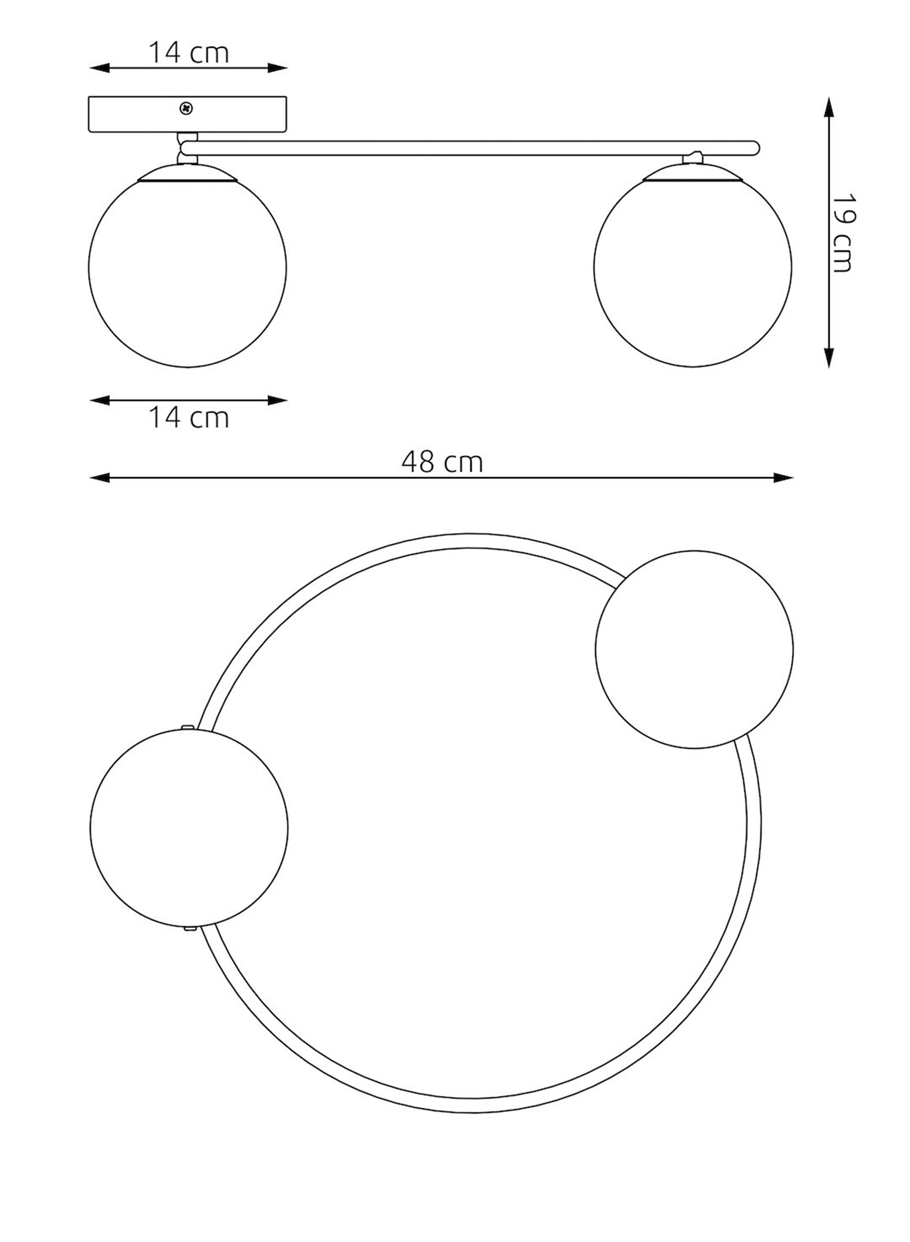 Lampa wisząca Sopra x2 mokka opal