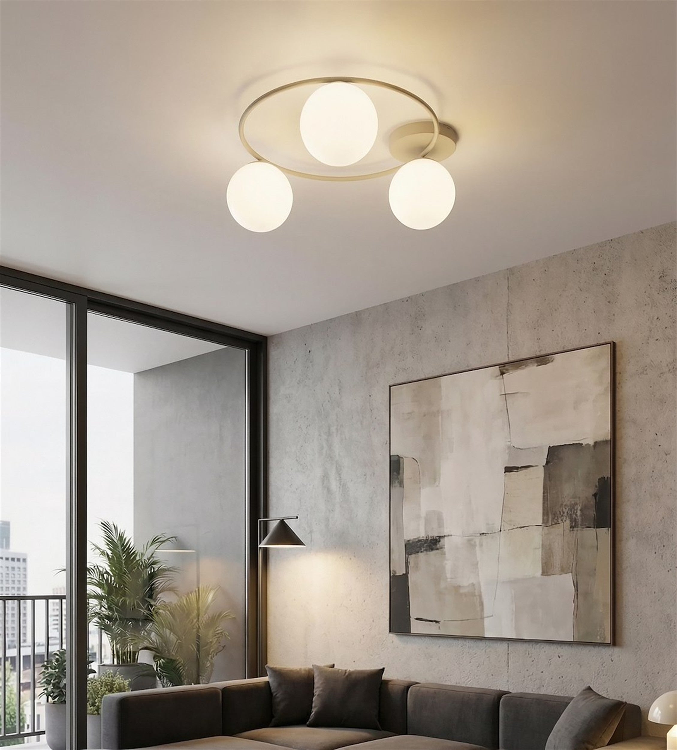 Lampa wisząca Sopra x3 mokka opal