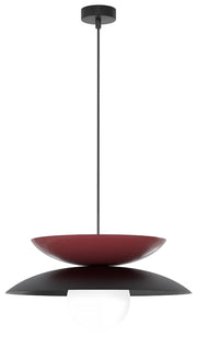 Lampa wisząca Nagoya czerń/burgund
