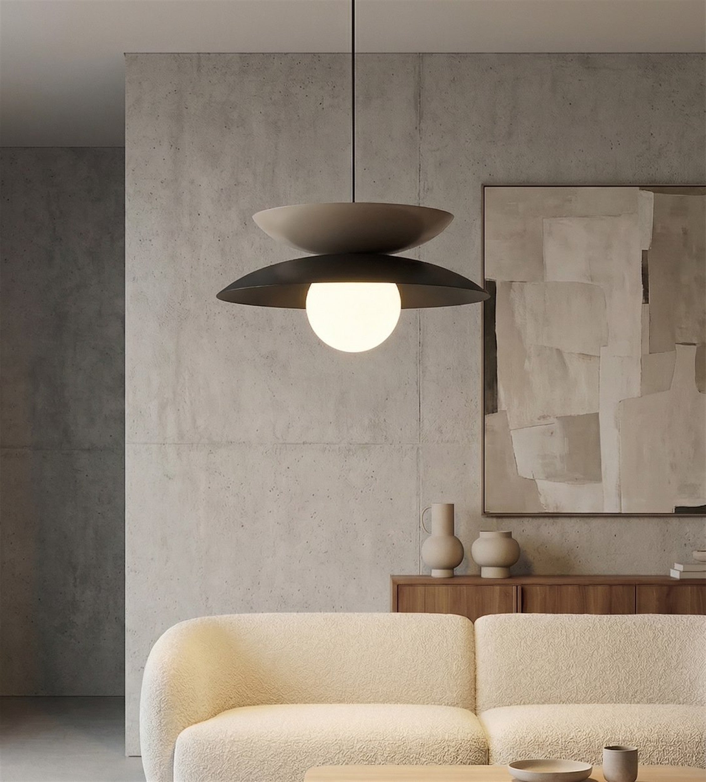 Lampa wisząca Nagoya czerń/mokka