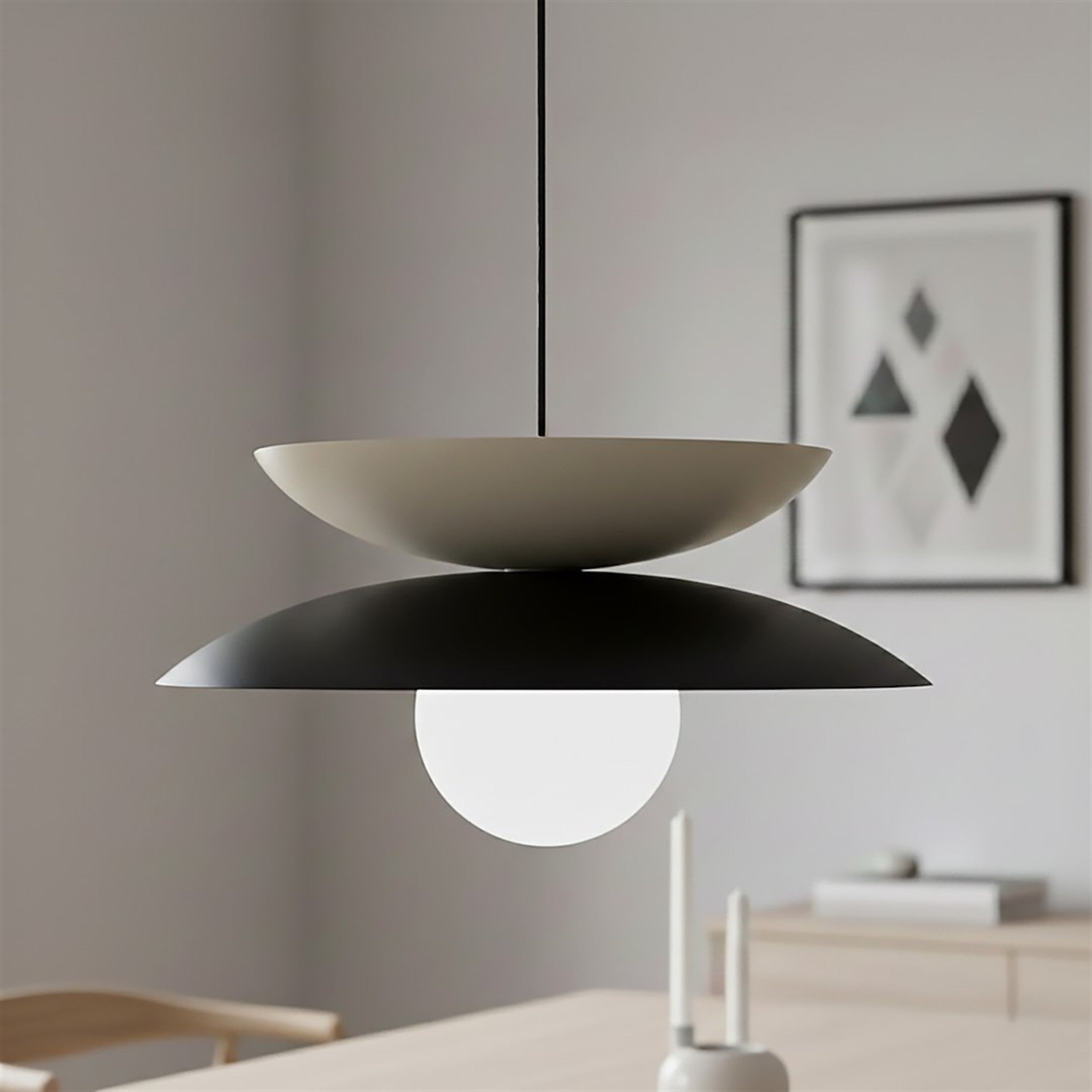 Lampa wisząca Nagoya czerń/mokka
