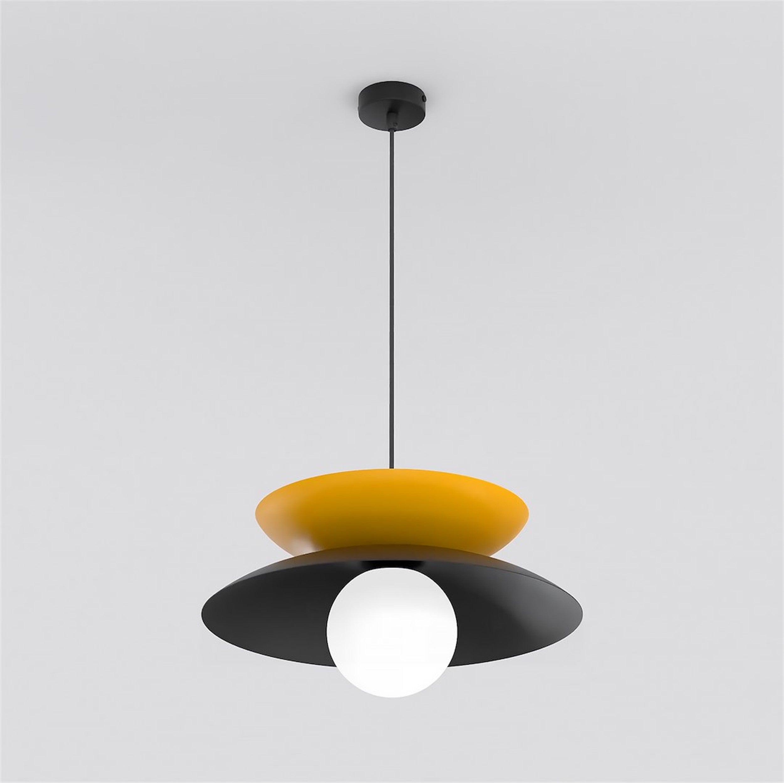 Lampa wisząca Nagoya czerń/pomarańcz