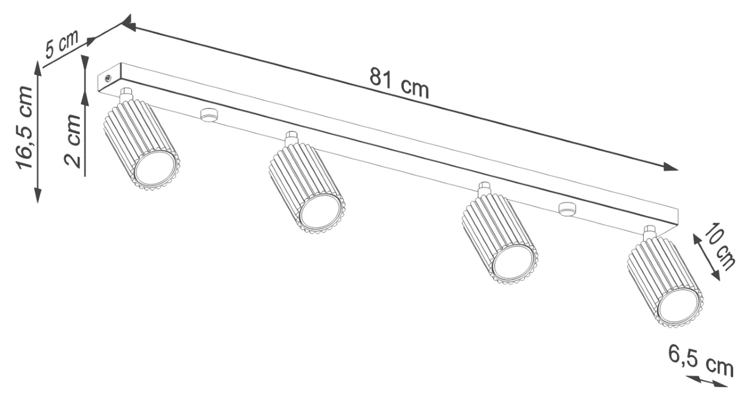 Plafon Karbon x4 ochra czerwona