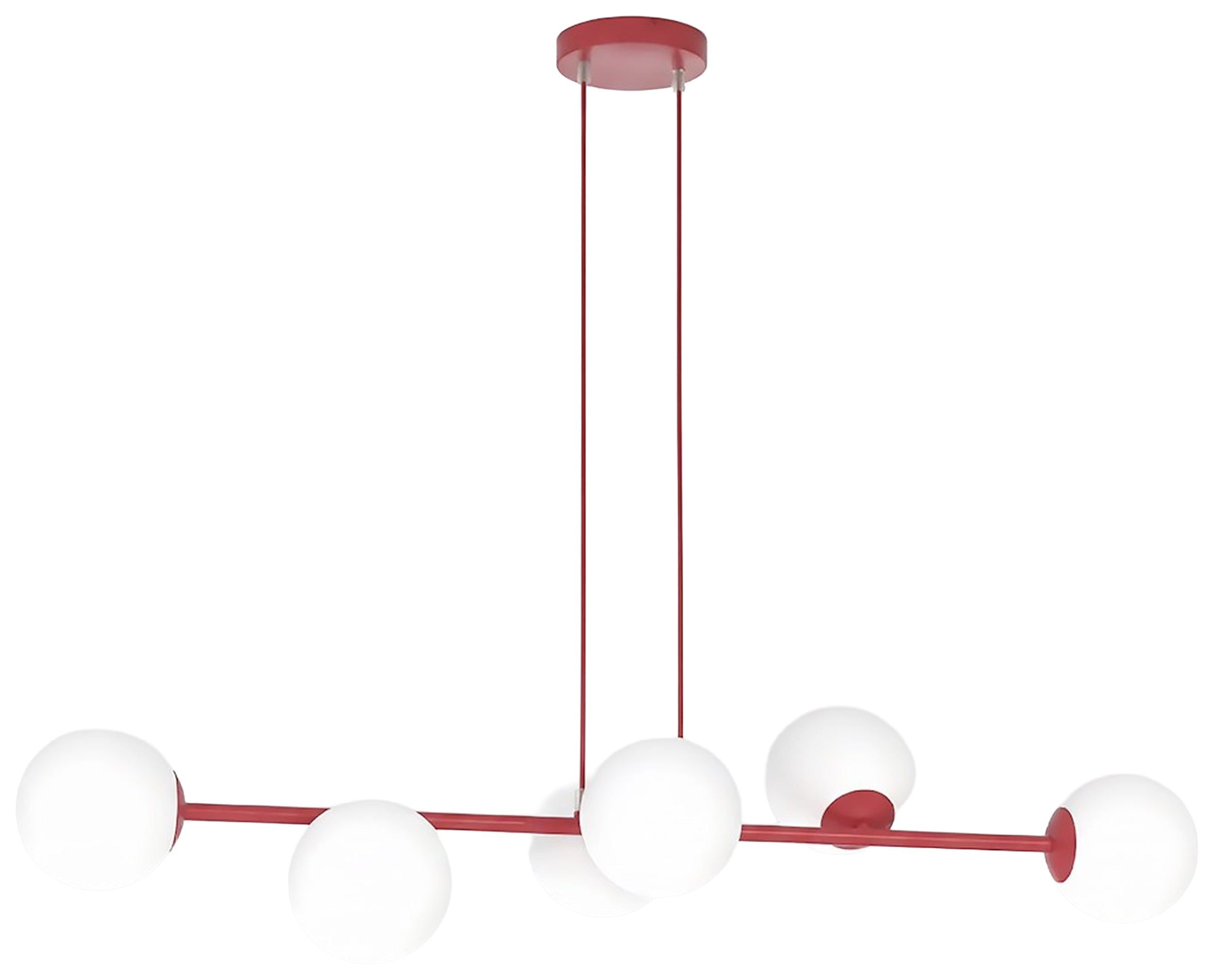 Lampa wisząca Magnus x6 burgund opal