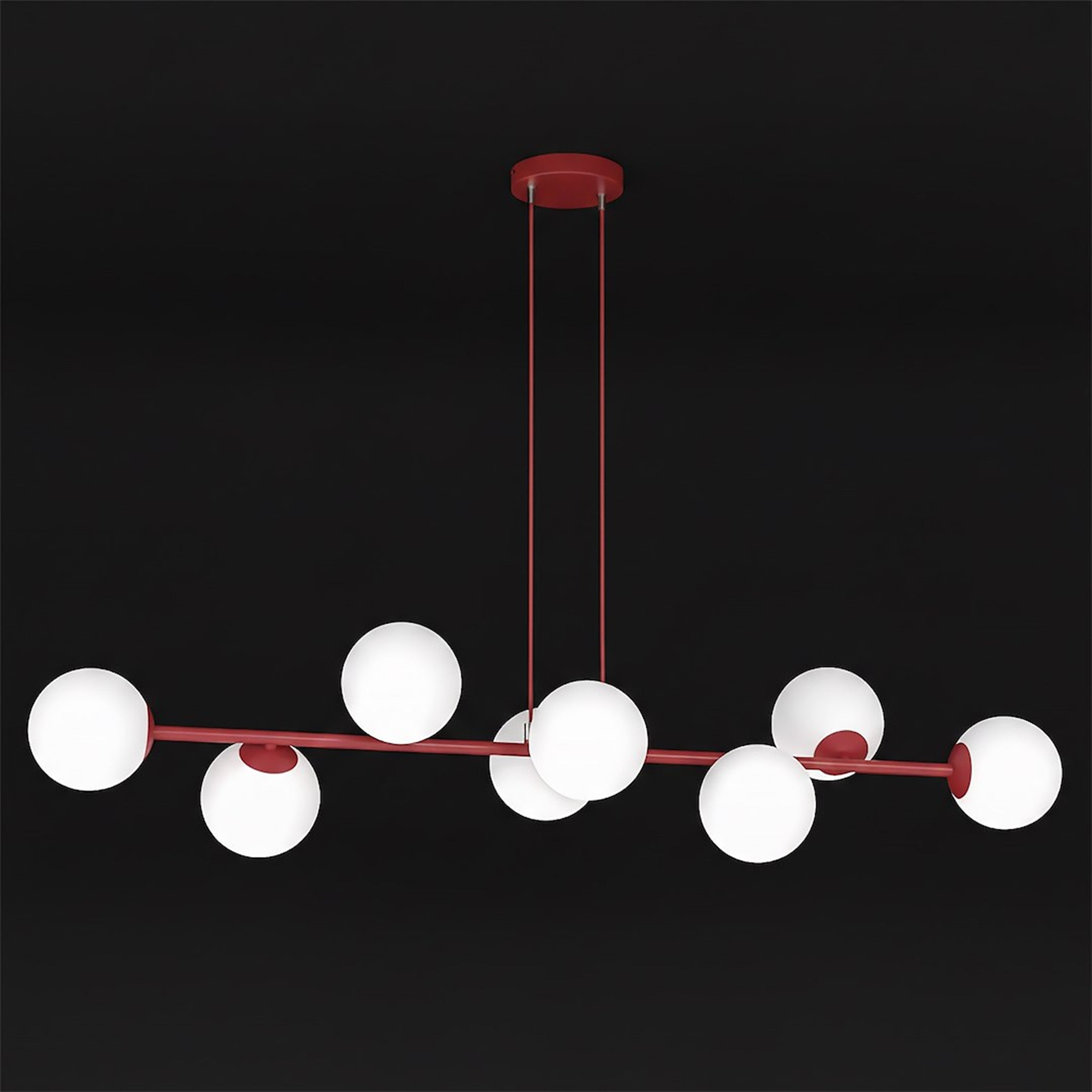 Lampa wisząca Magnus x8 burgund opal