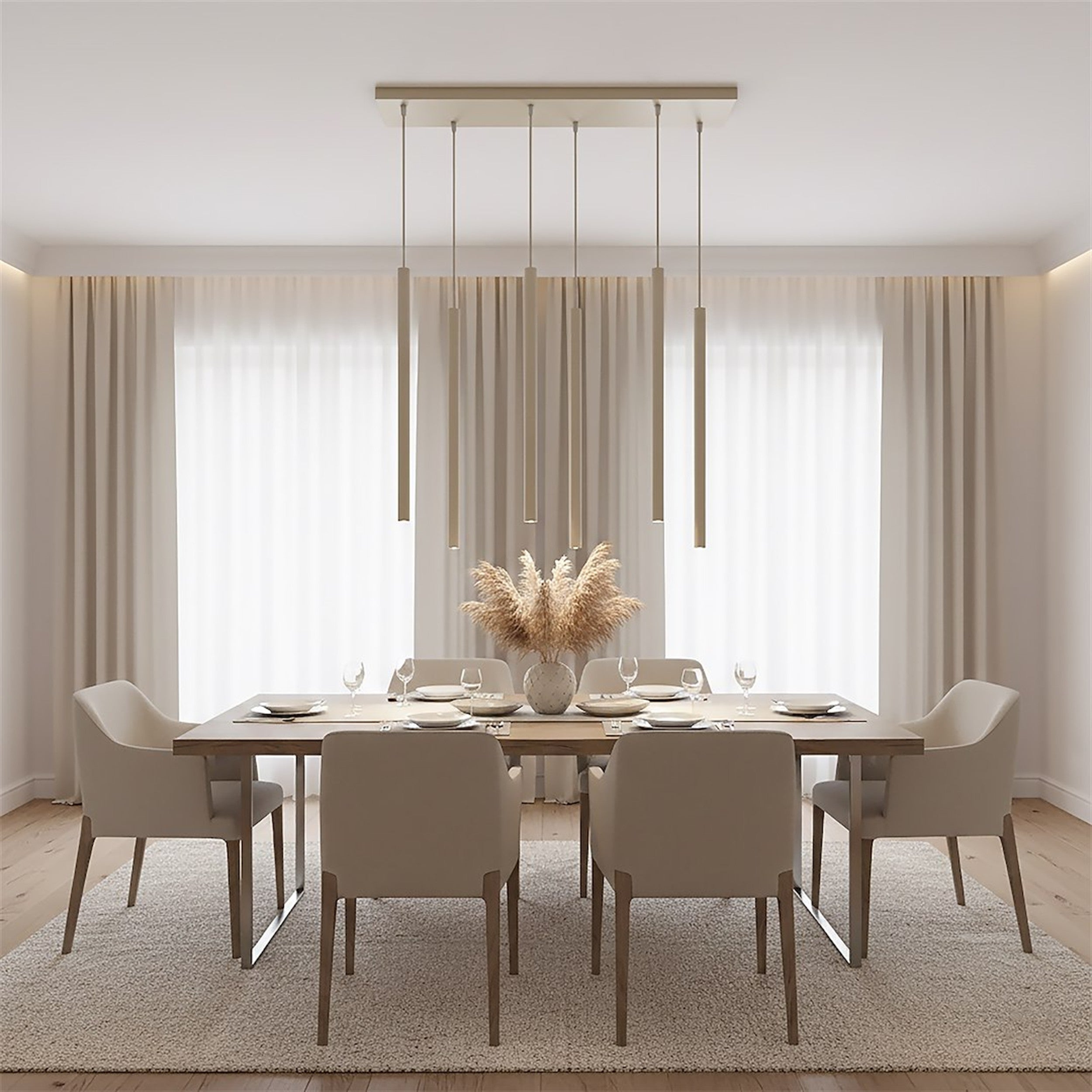 Lampa wisząca Selter x6 mokka