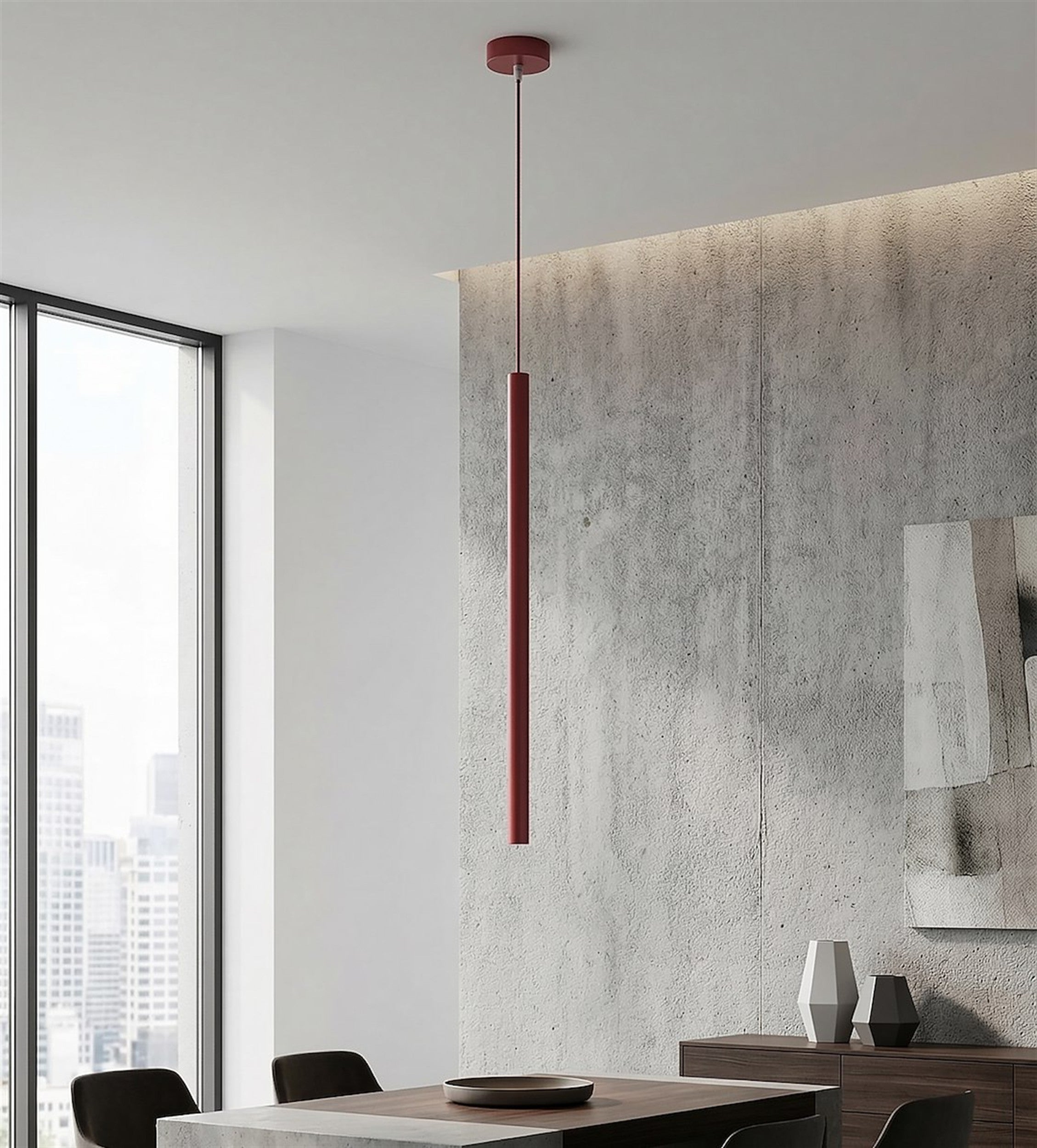 Lampa wisząca Selter x1 burgundowa
