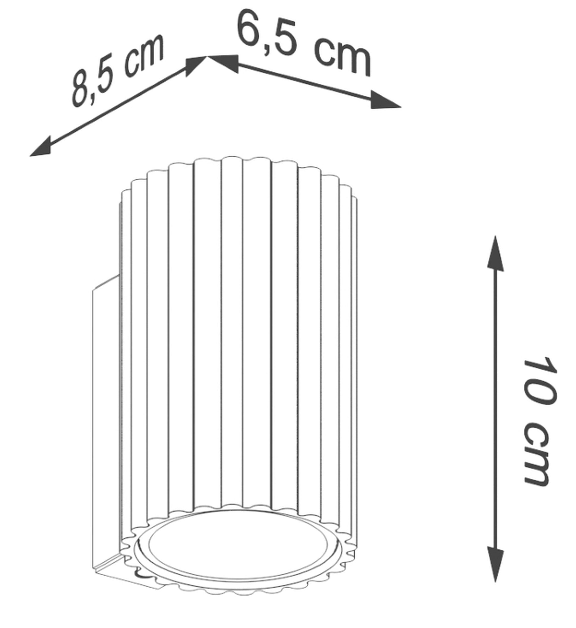 Kinkiet Karbon 10 cm złoty
