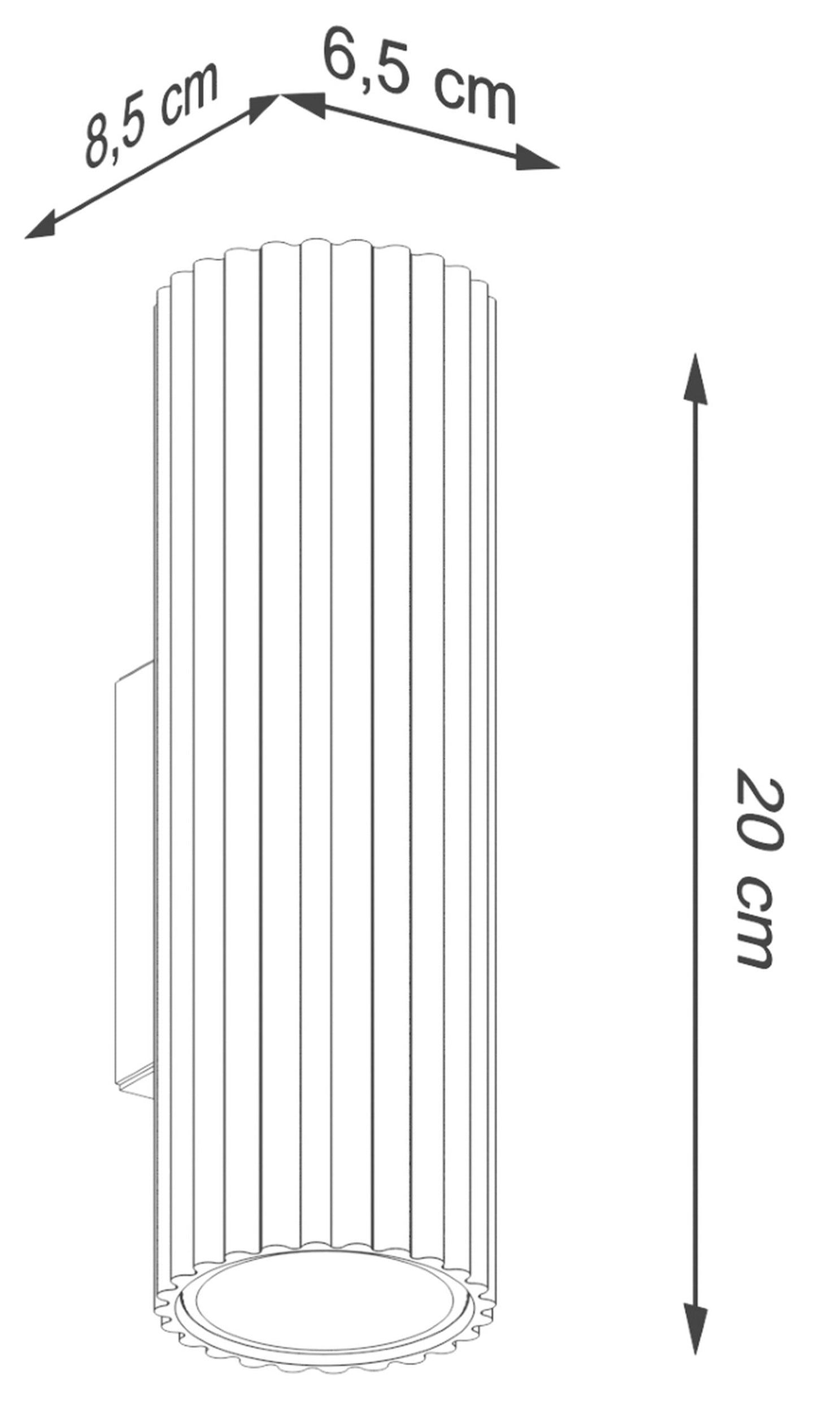 Kinkiet Karbon 20 cm beżowy
