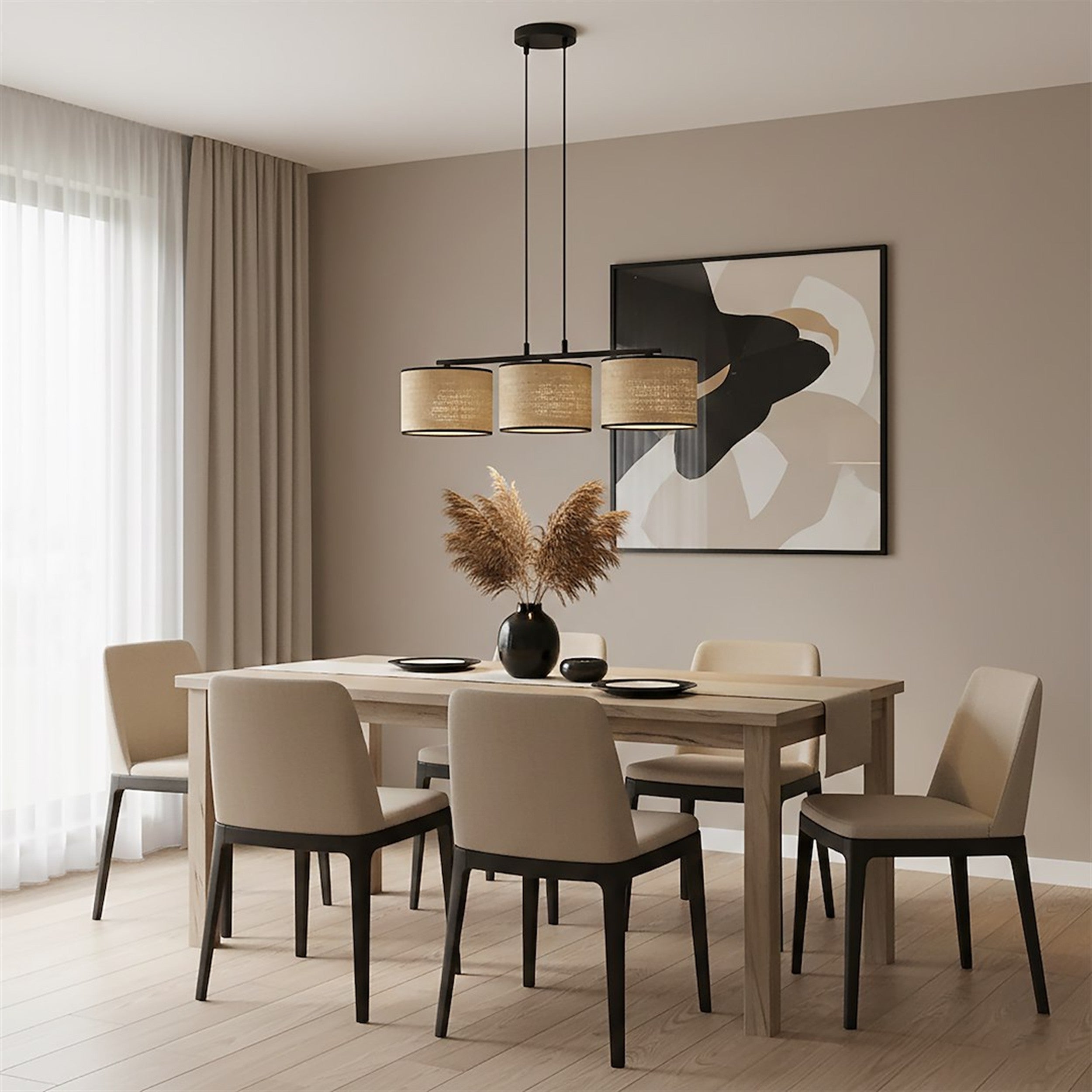 Lampa wisząca Eco x3 rattan