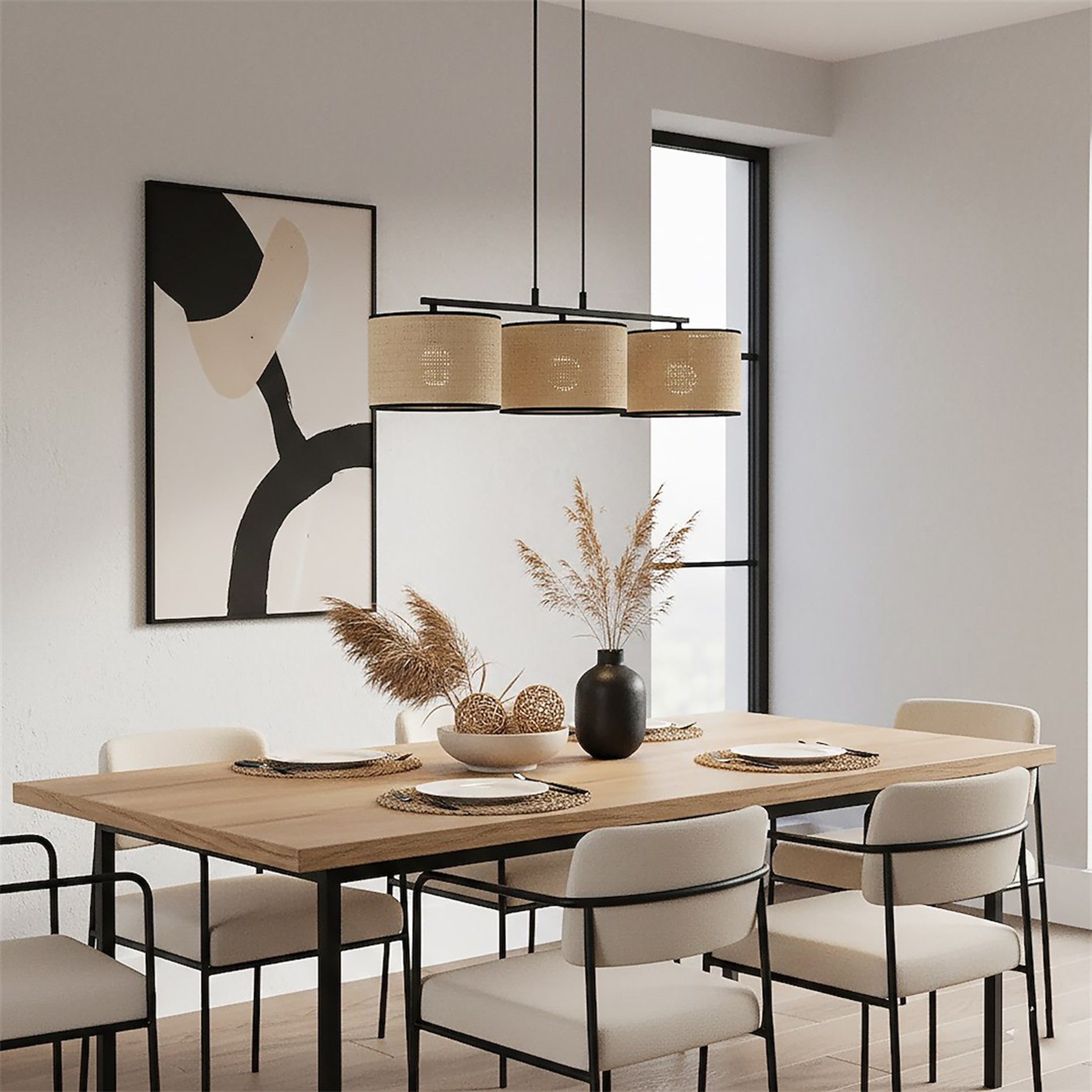 Lampa wisząca Eco x3 rattan