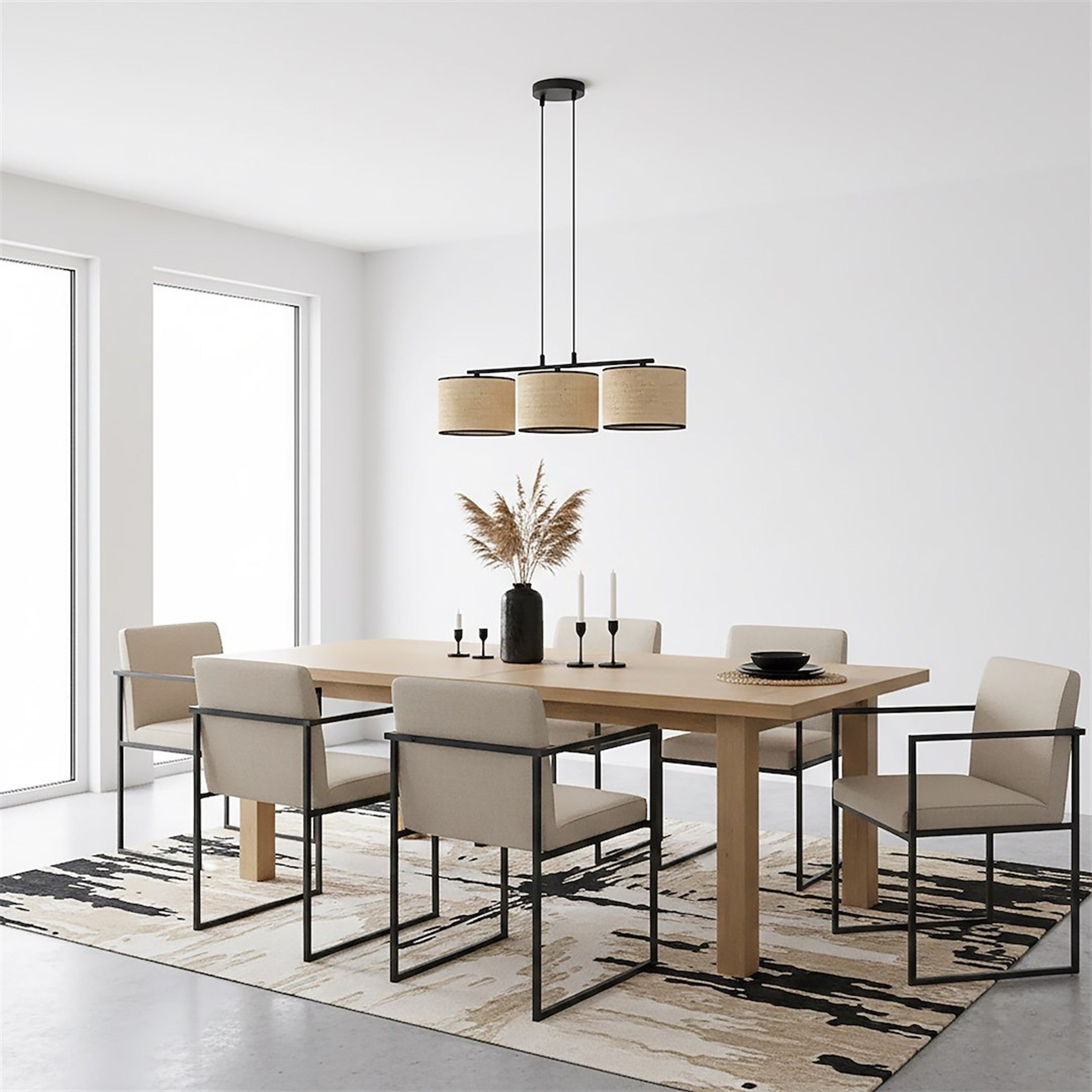 Lampa wisząca Eco x3 rattan
