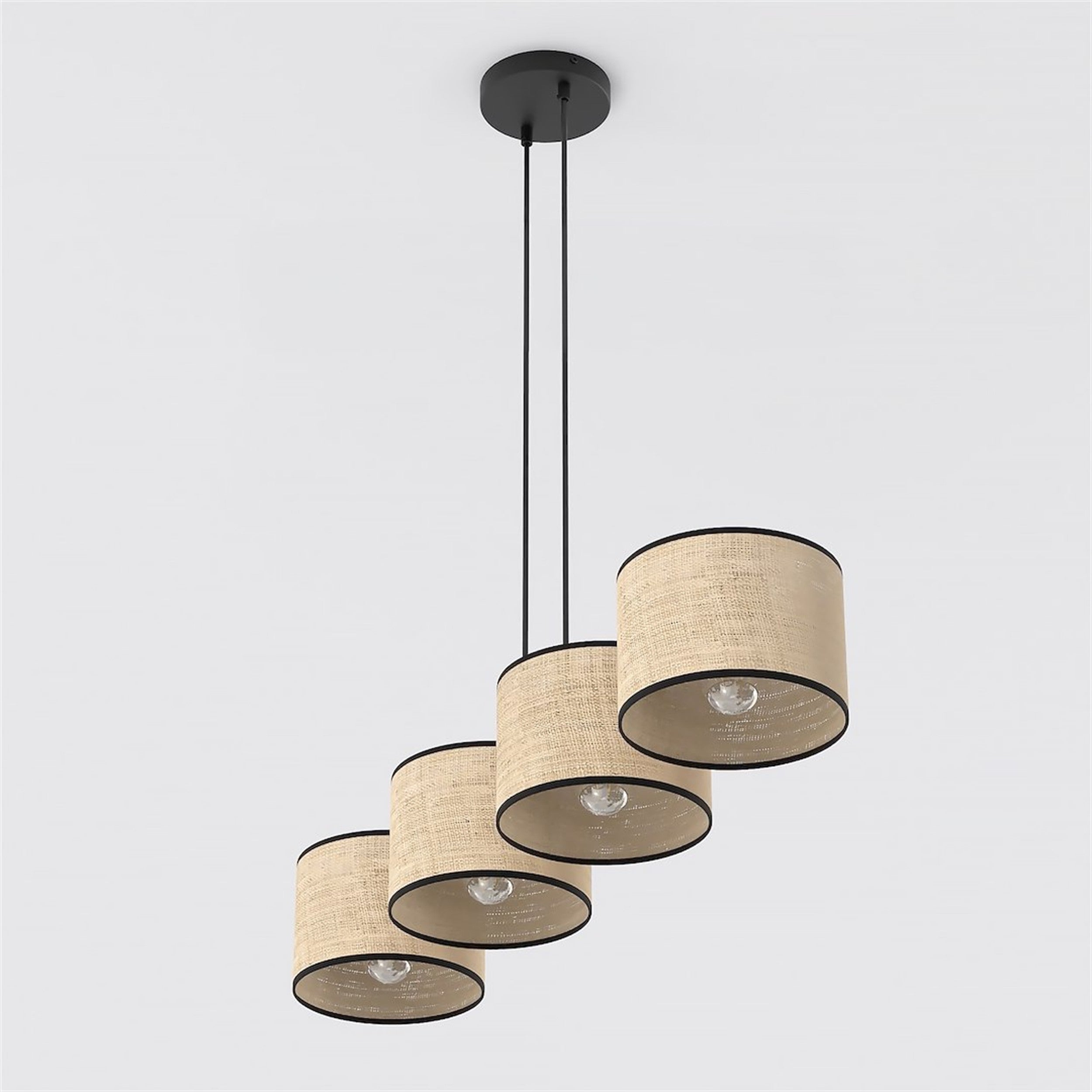 Lampa wisząca Eco x4 rattan