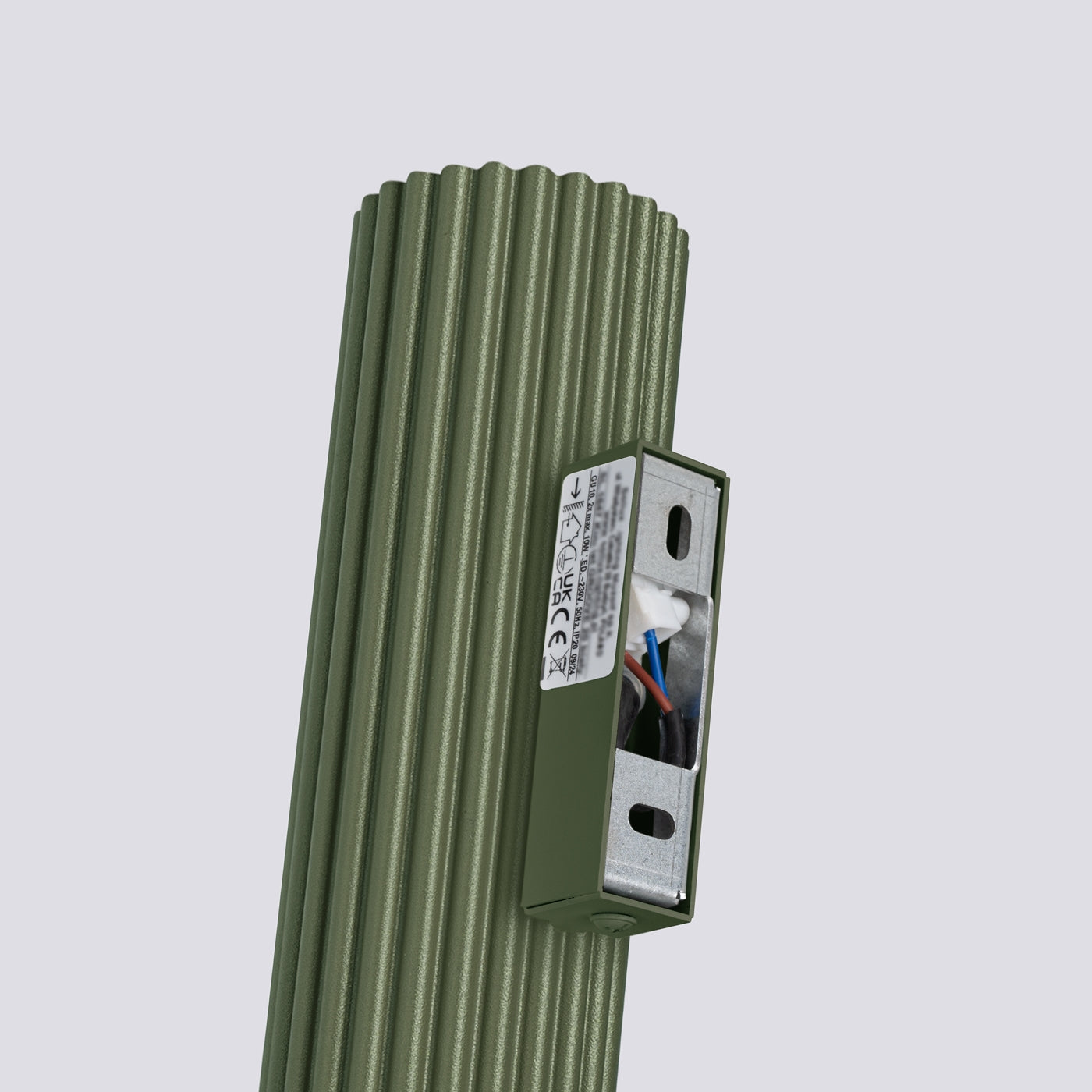 Kinkiet Karbon 20 cm zielony oliwkowy