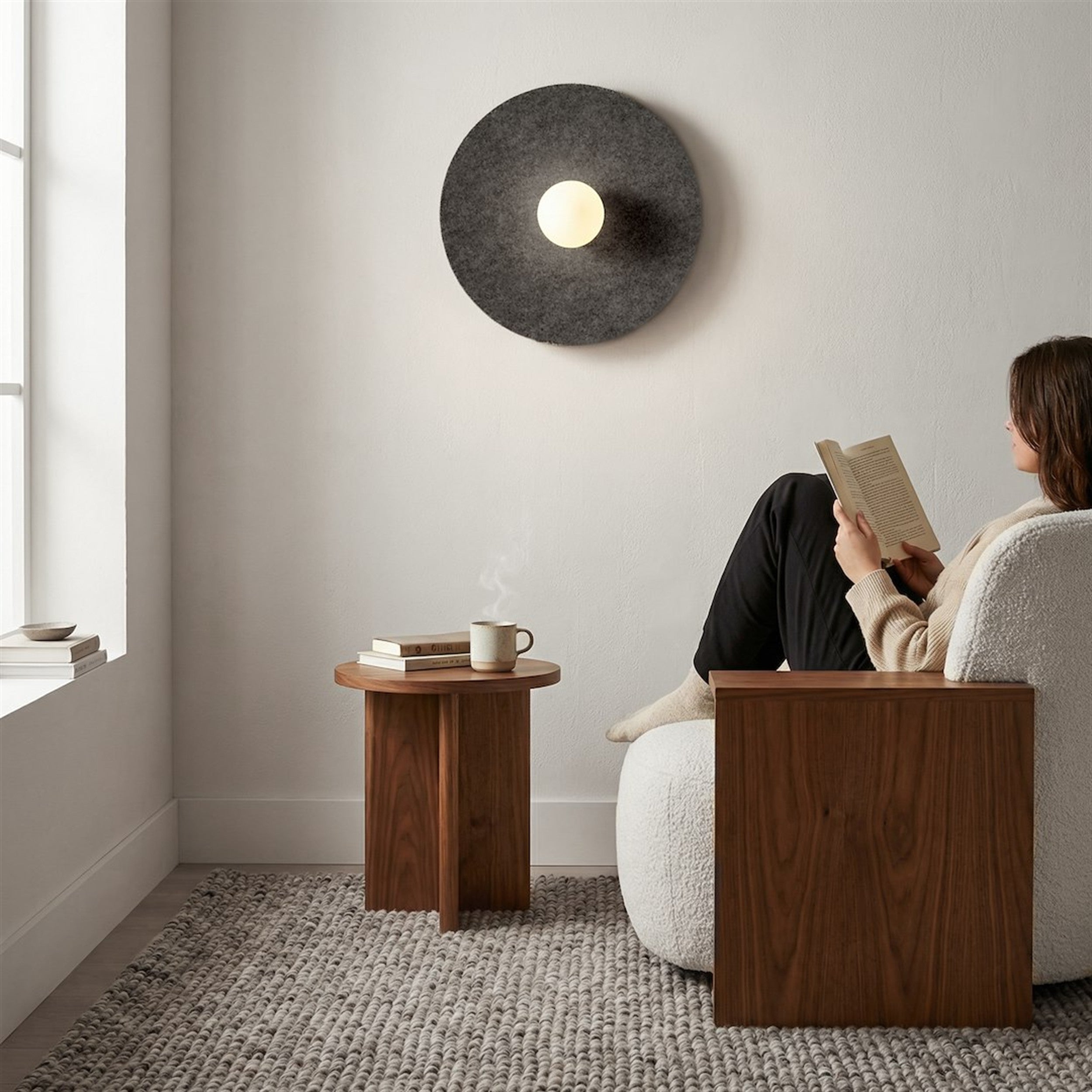 Kinkiet Calma L 40 cm czarny