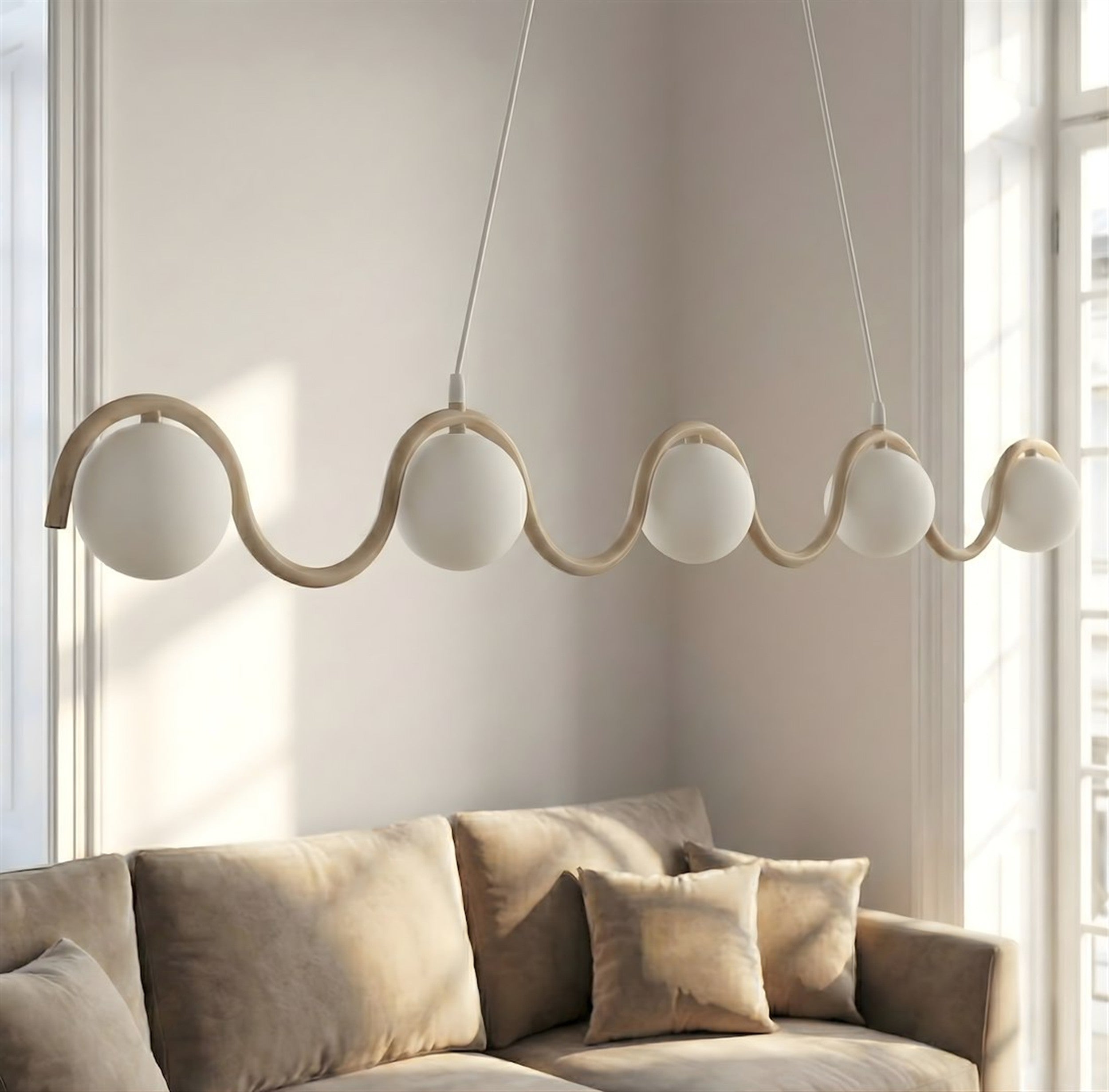 Lampa wisząca Sinus x5 mokka