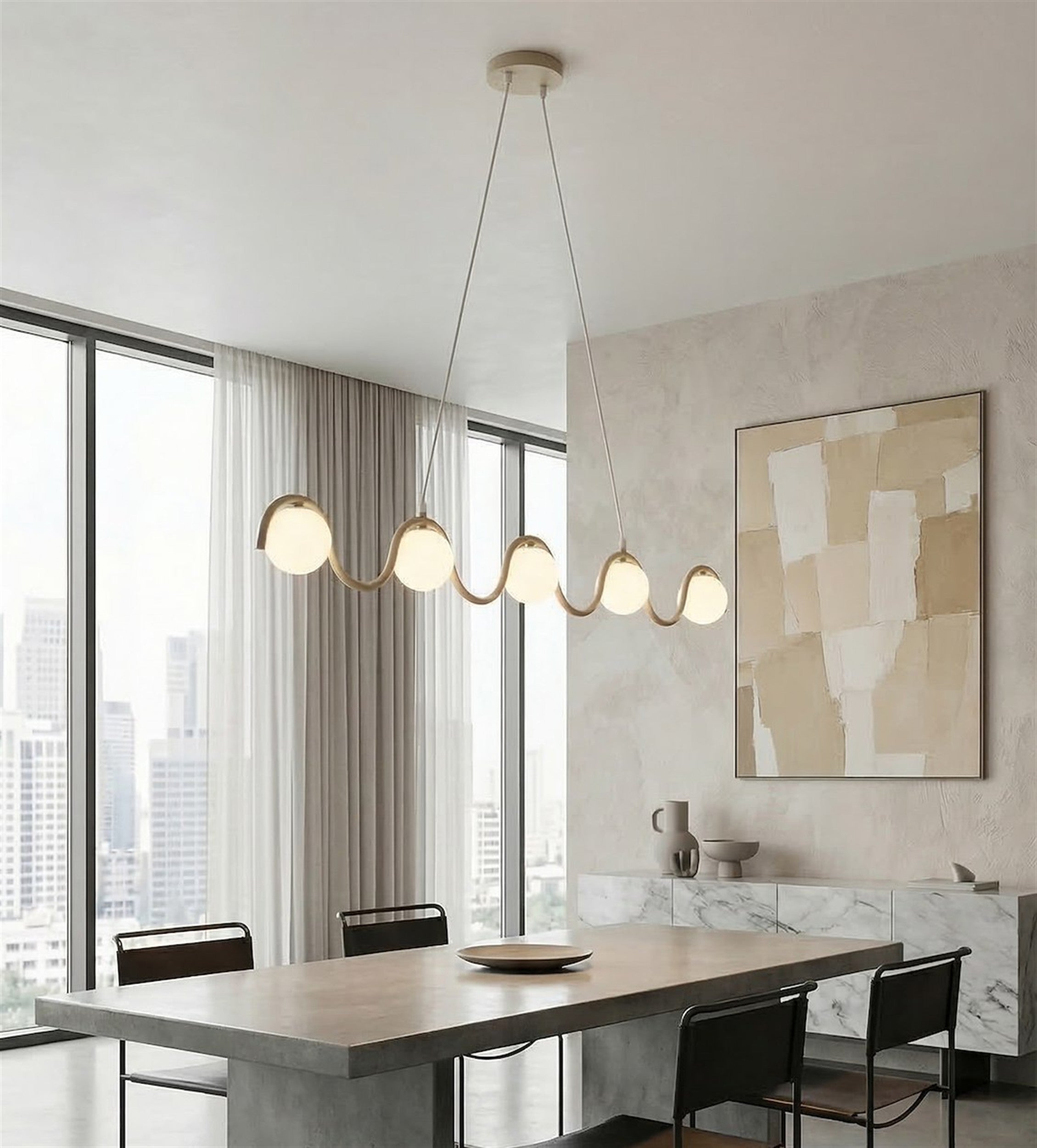 Lampa wisząca Sinus x5 mokka