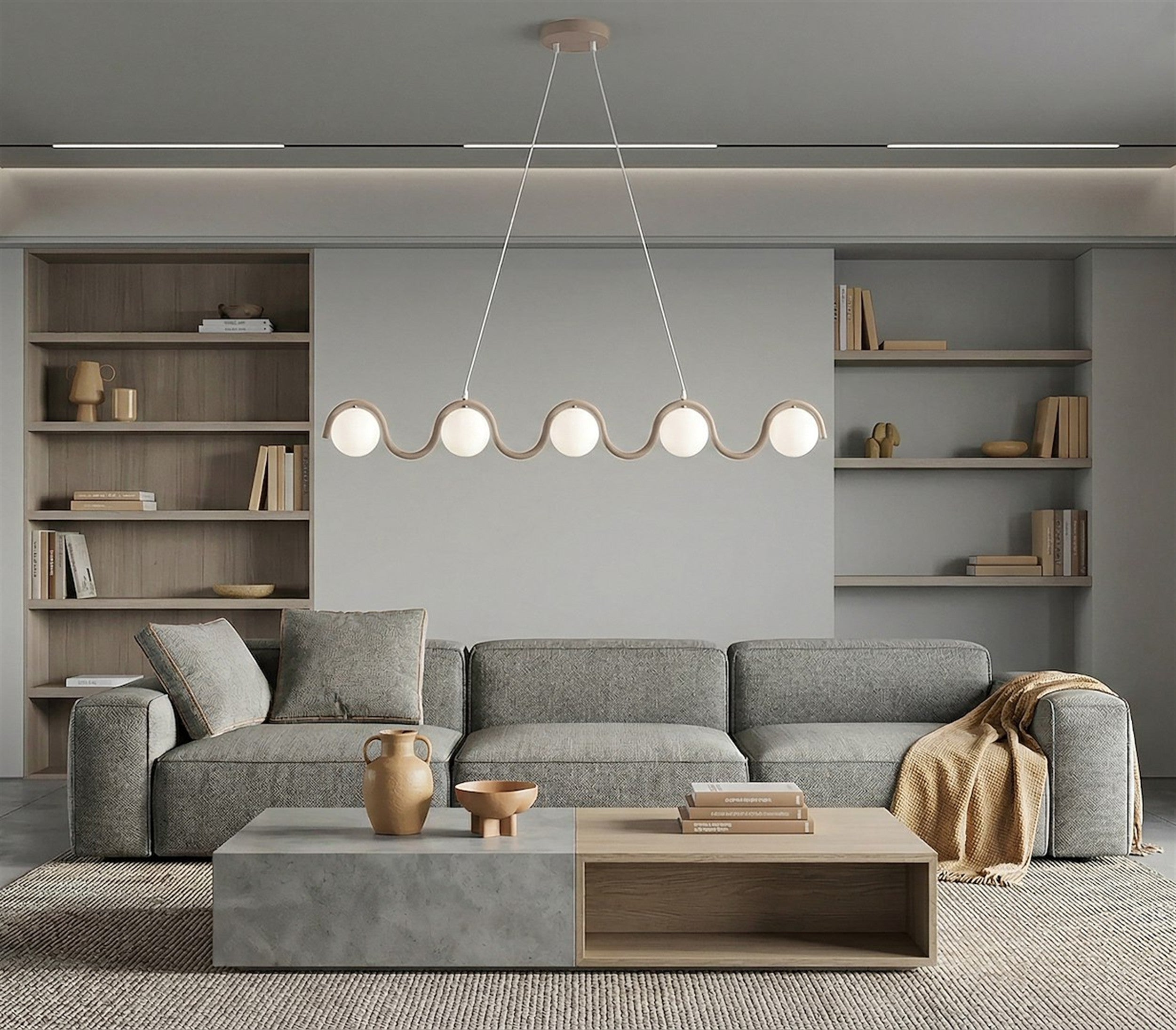 Lampa wisząca Sinus x5 mokka