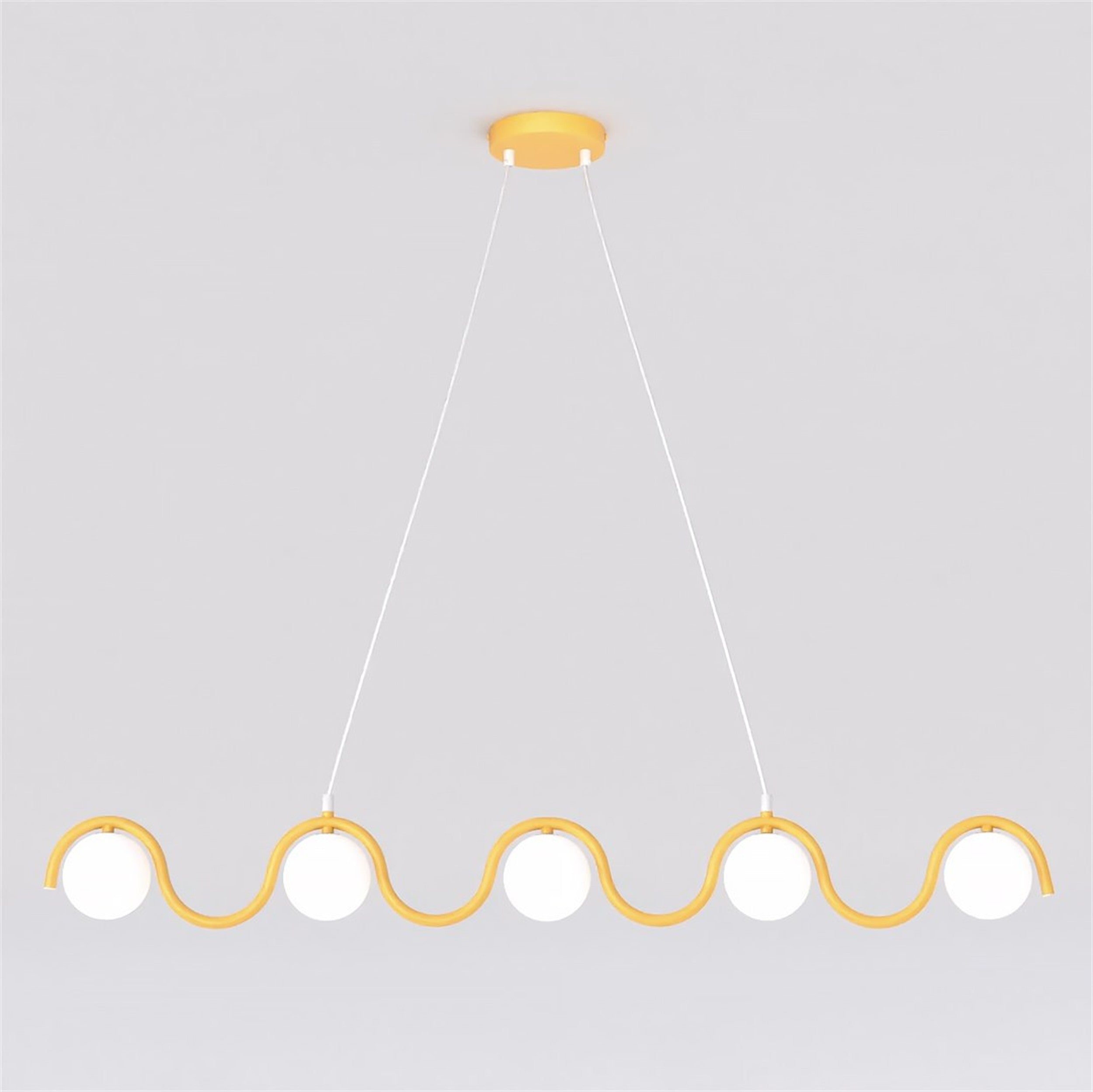 Lampa wisząca Sinus x5 pomarańczowa