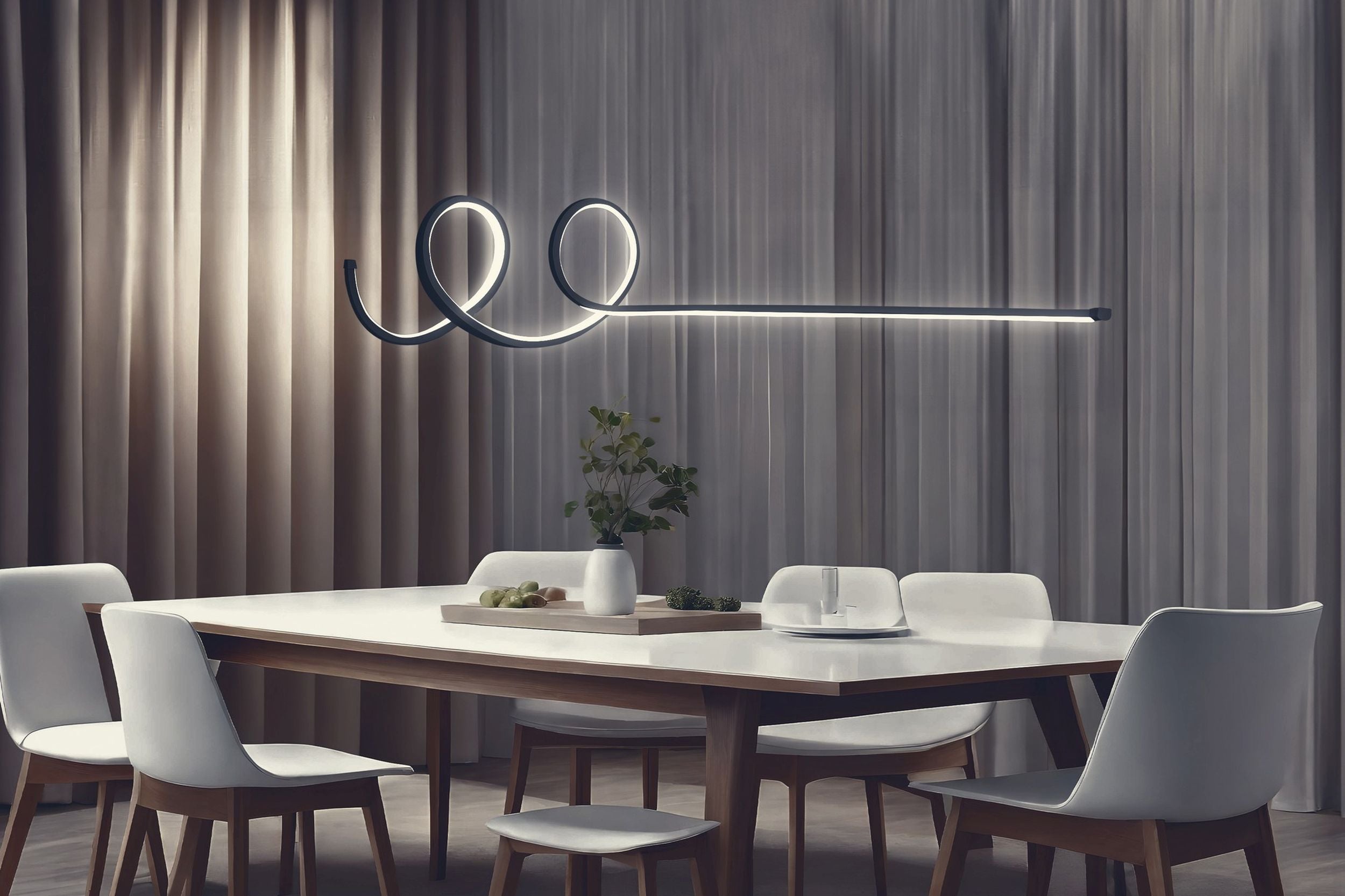 Lampa wisząca LED Herenssi długość 120 cm czarna