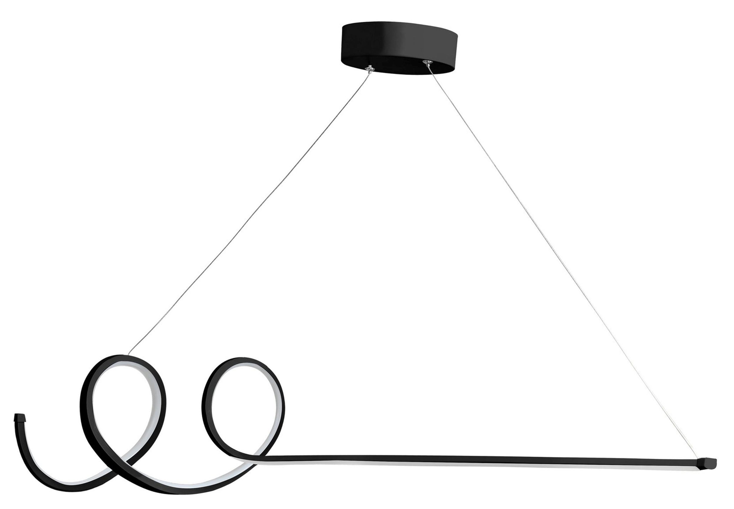 Lampa wisząca LED Herenssi długość 120 cm czarna