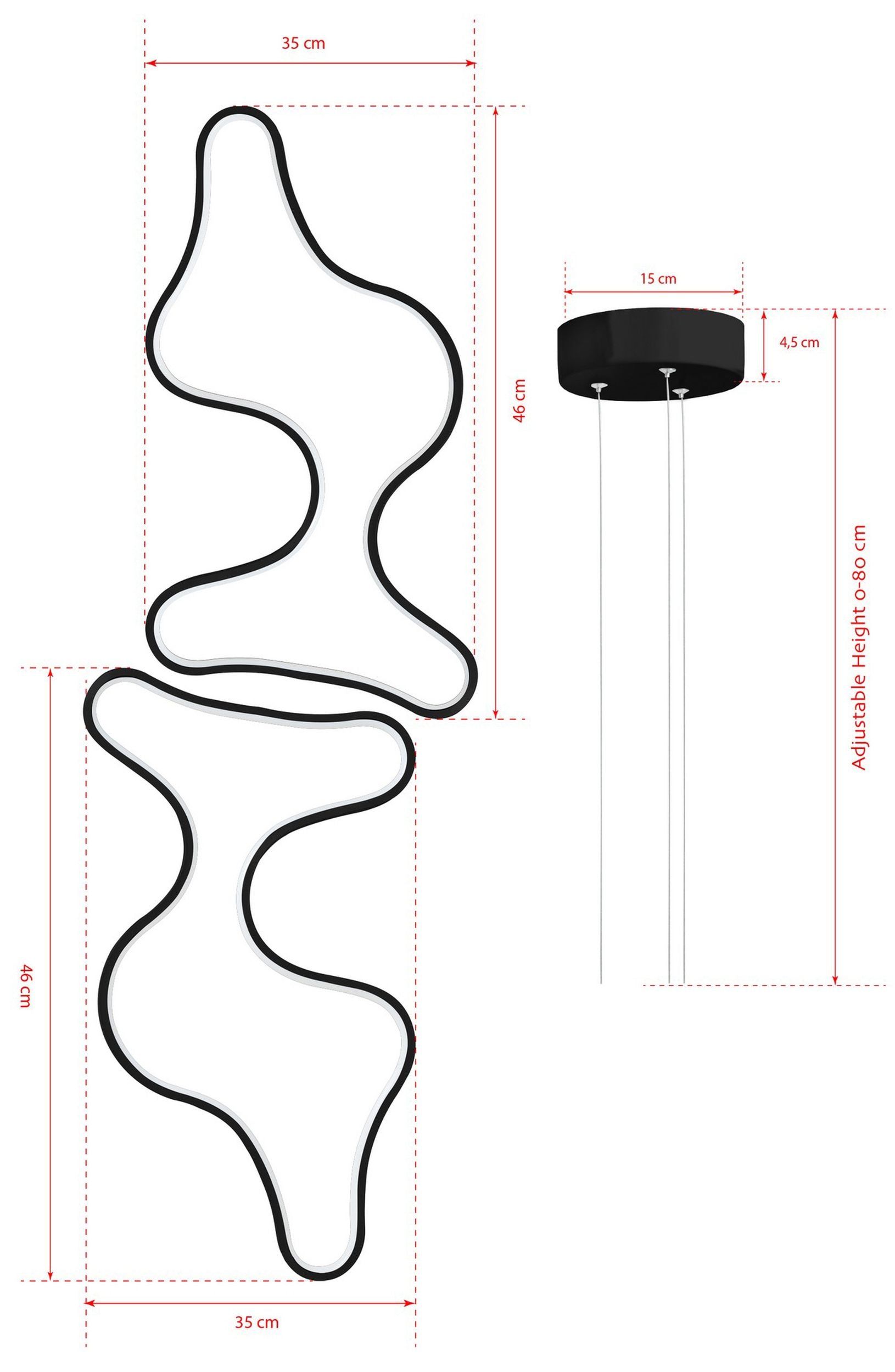 Lampa wisząca Stimity LED czarna