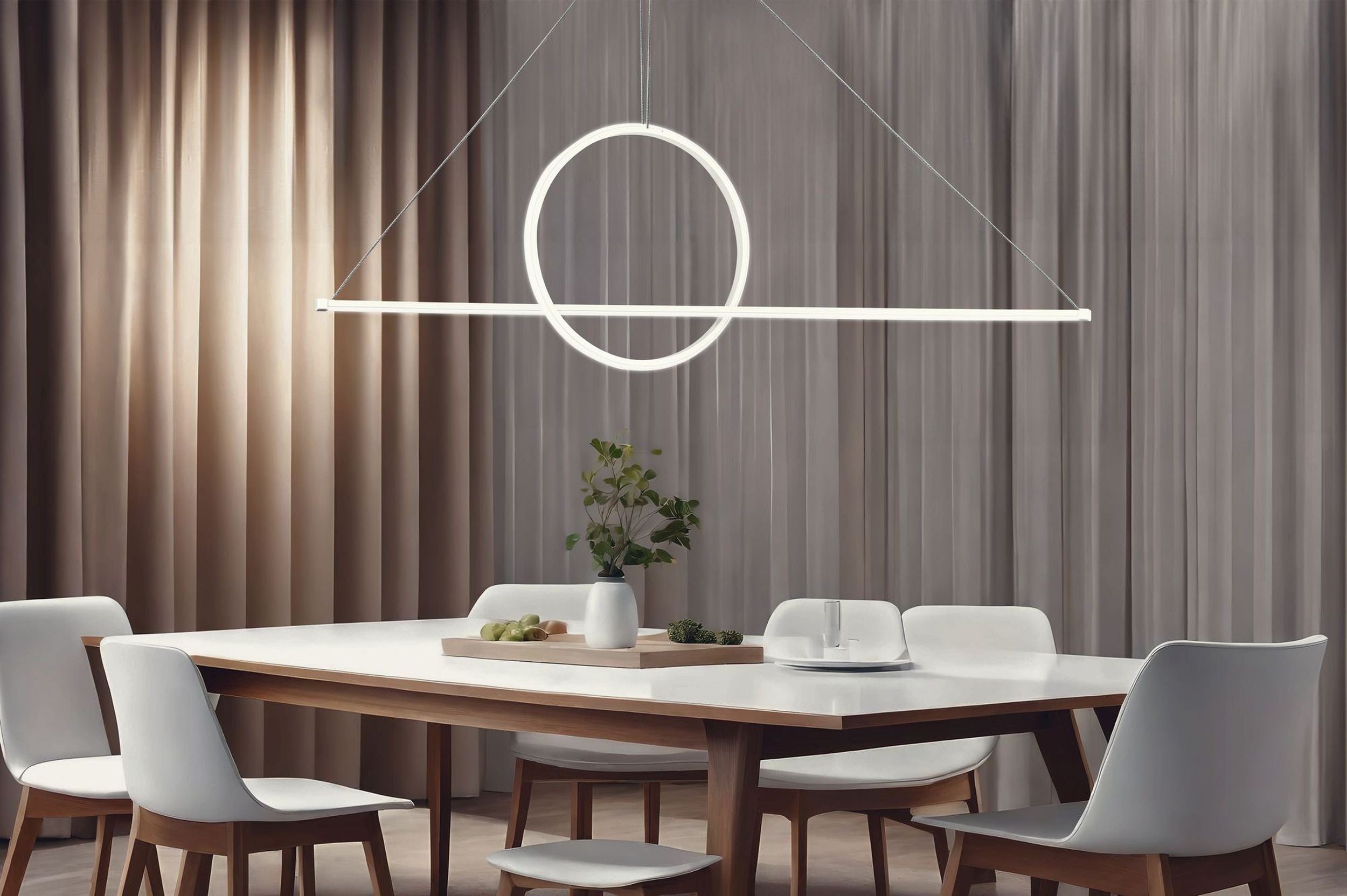 Lampa wisząca Bowal LED biała zimne światło