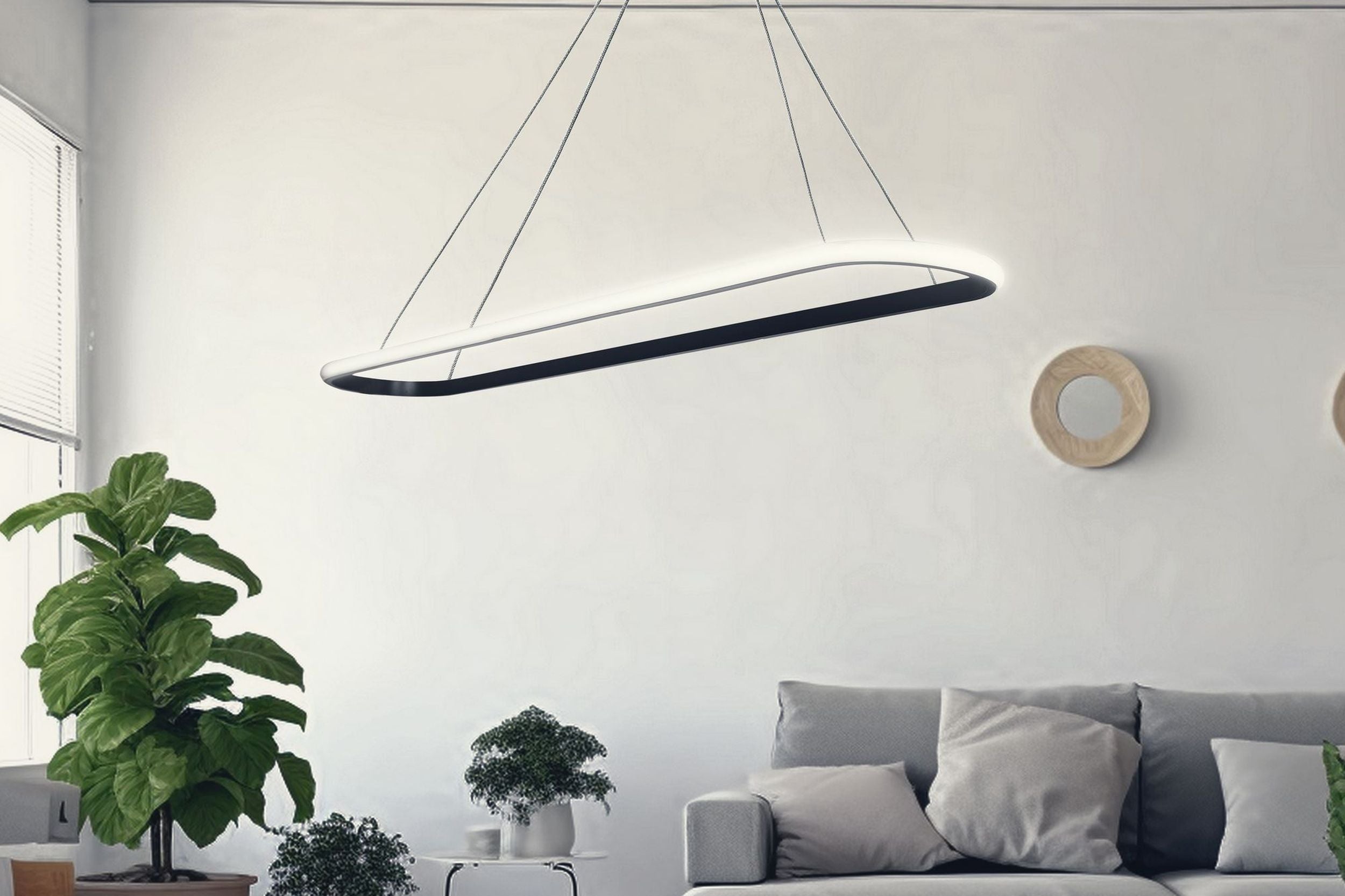 Lampa wisząca Spin LED czarny zimne światło