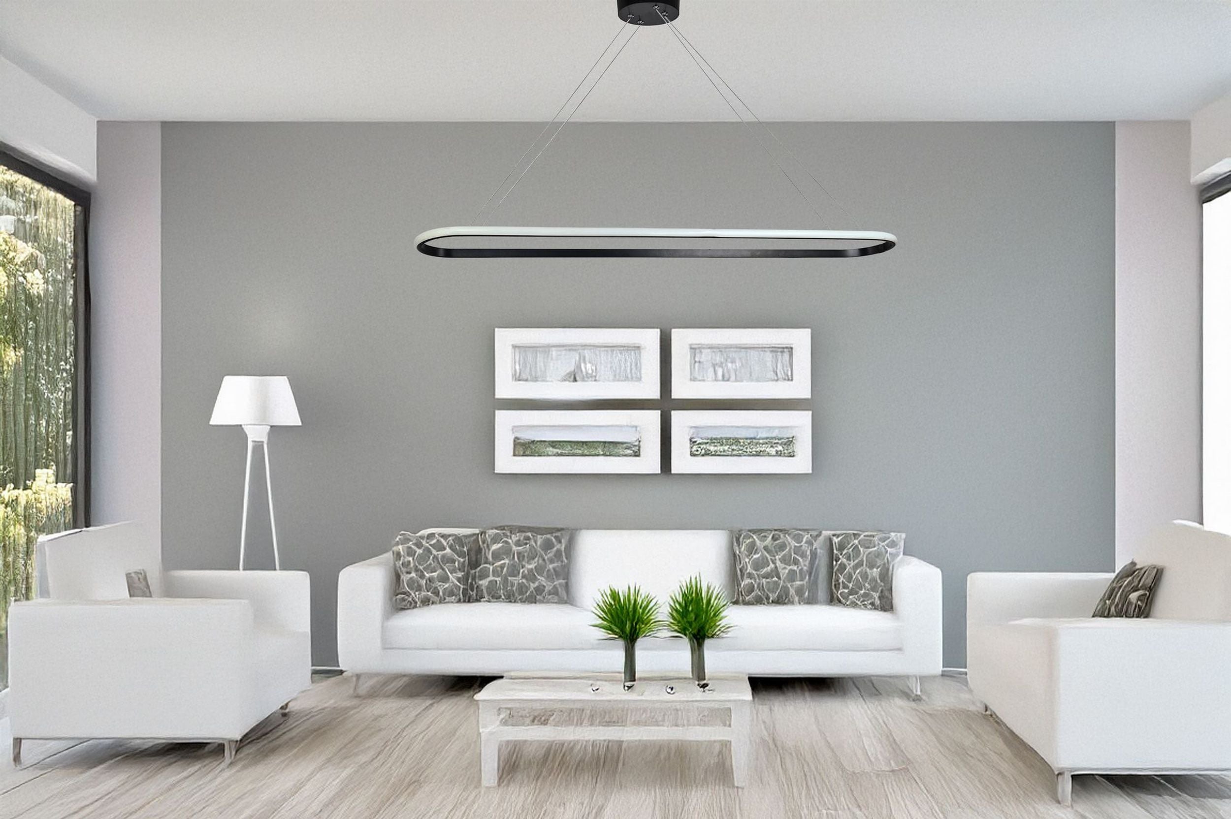 Lampa wisząca Spin LED czarny zimne światło